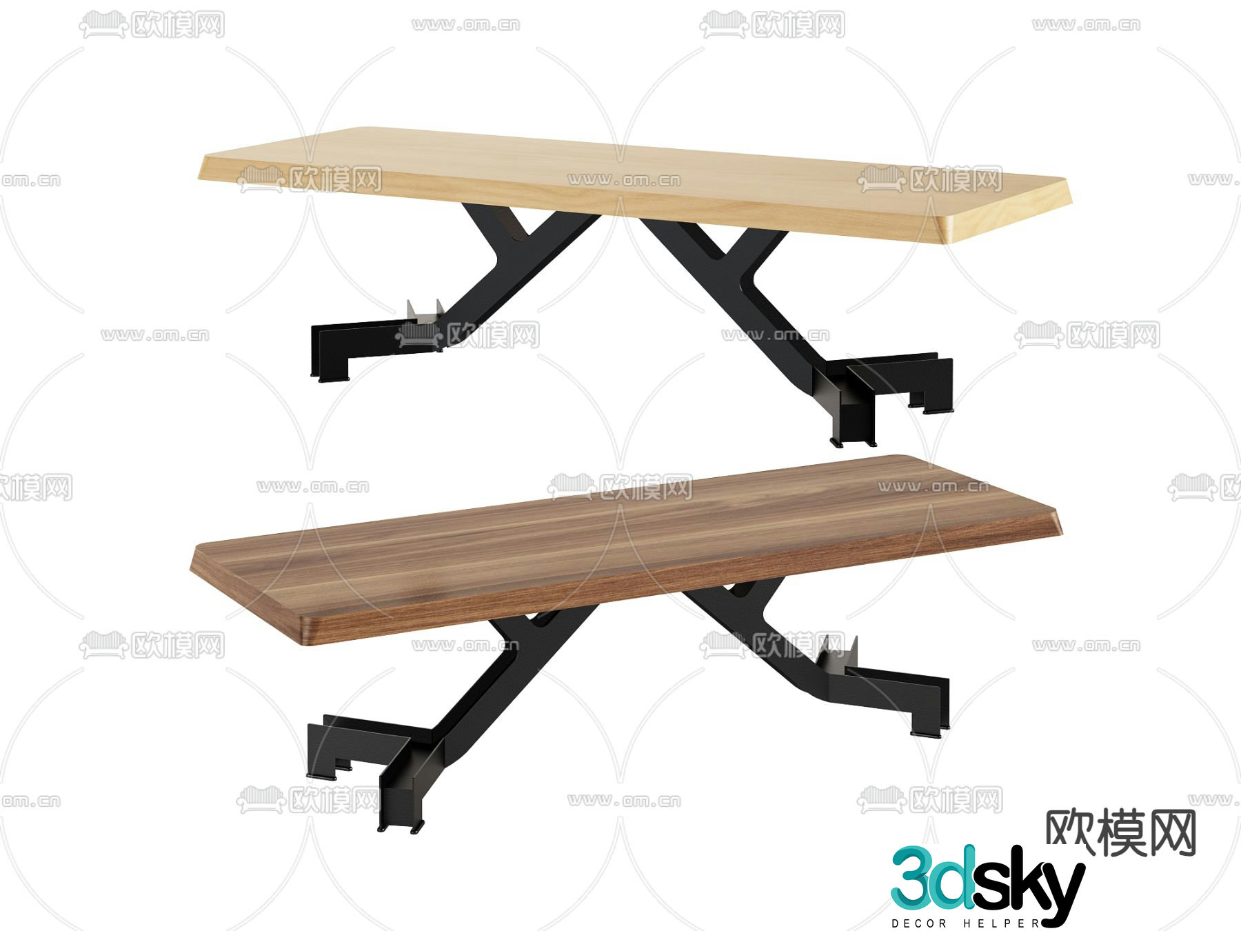 Modern dining table dining table 3d model