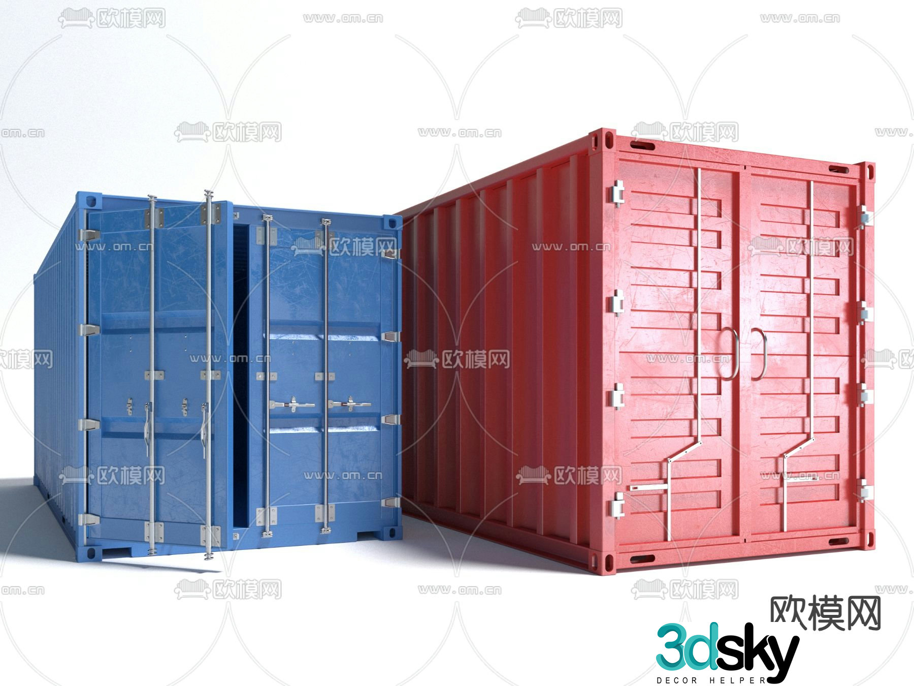 container freight box logistics box 3d model