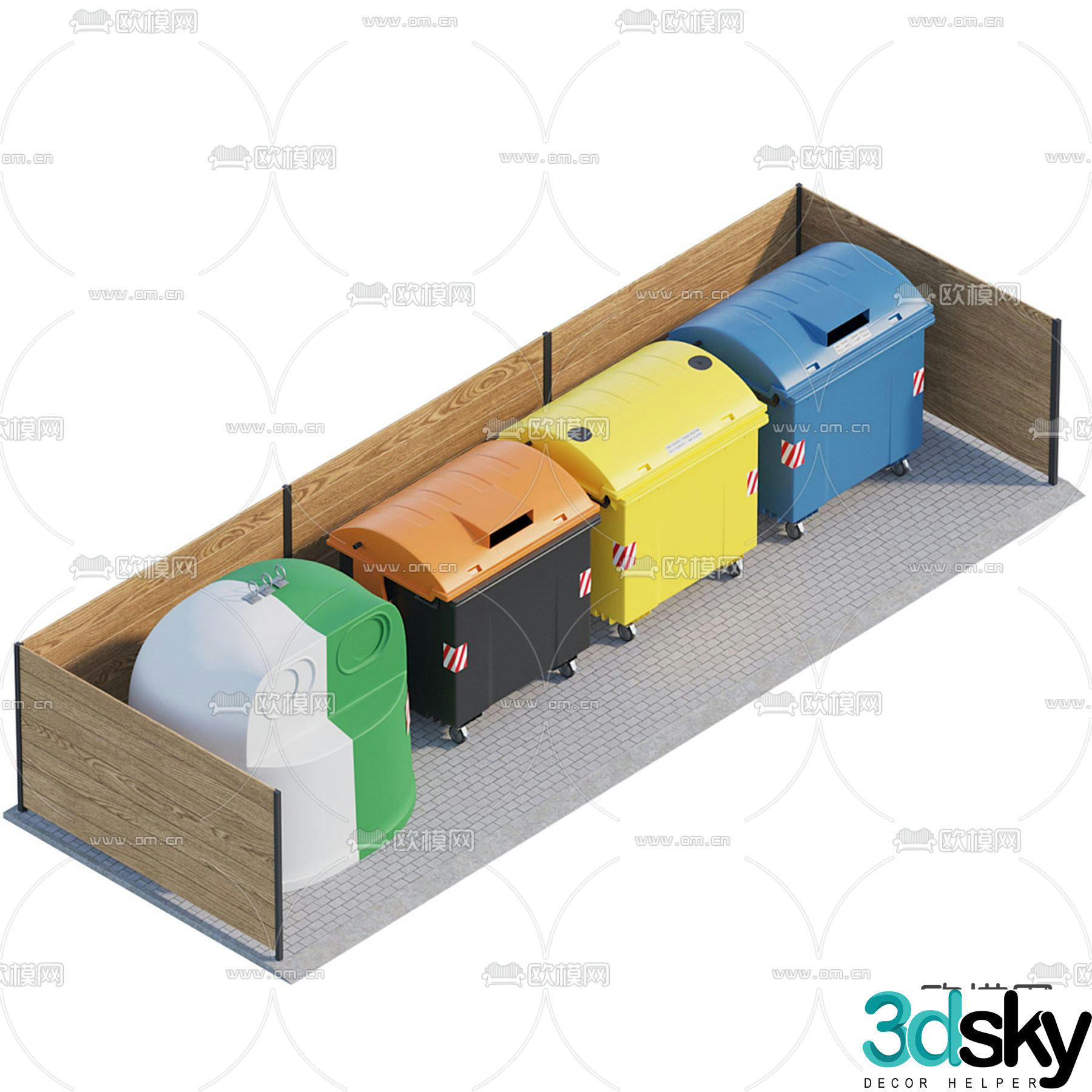 Classification Trash Can Trash Can 3D Model
