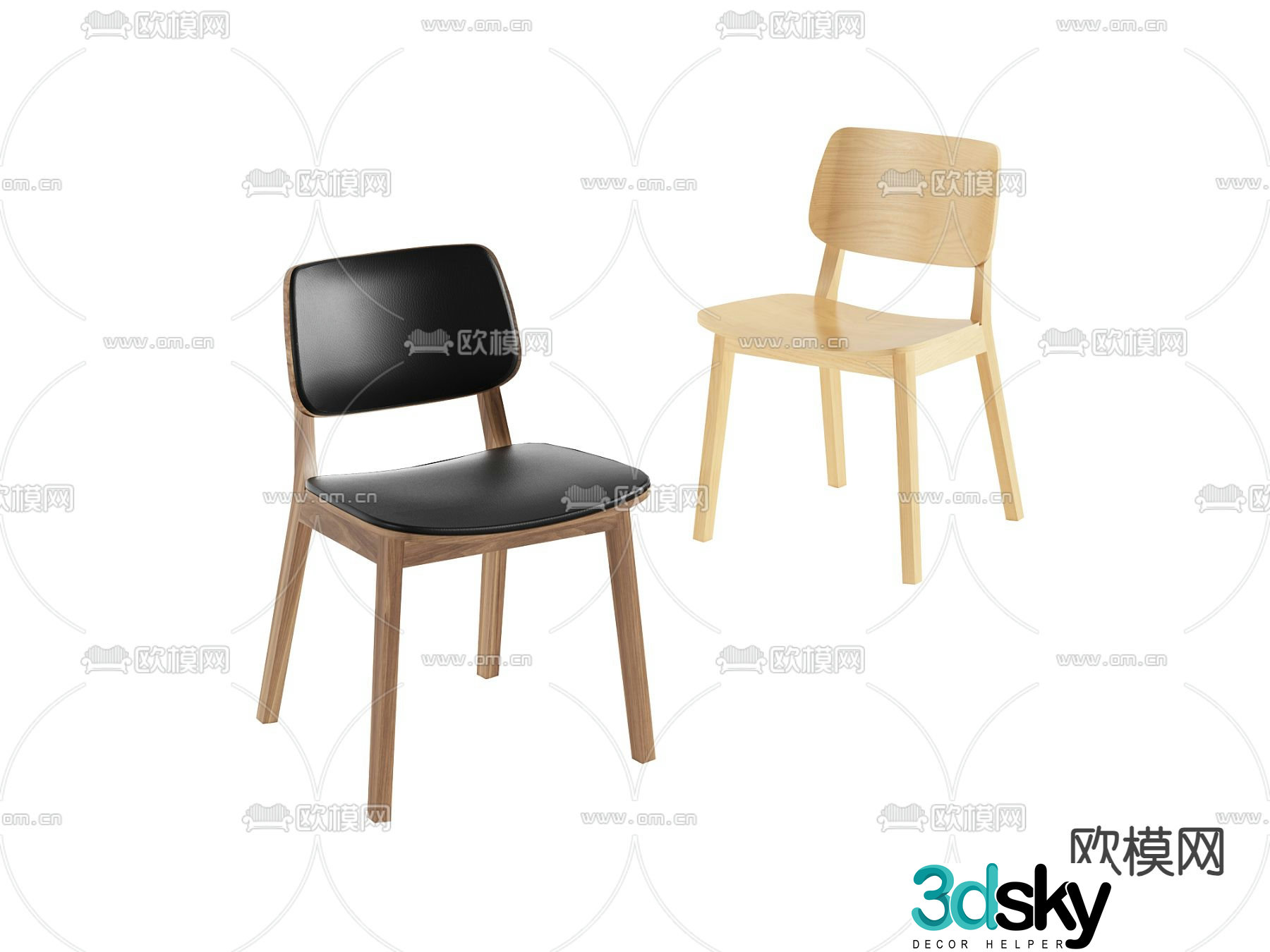 Modern chair Dining chair 3d model