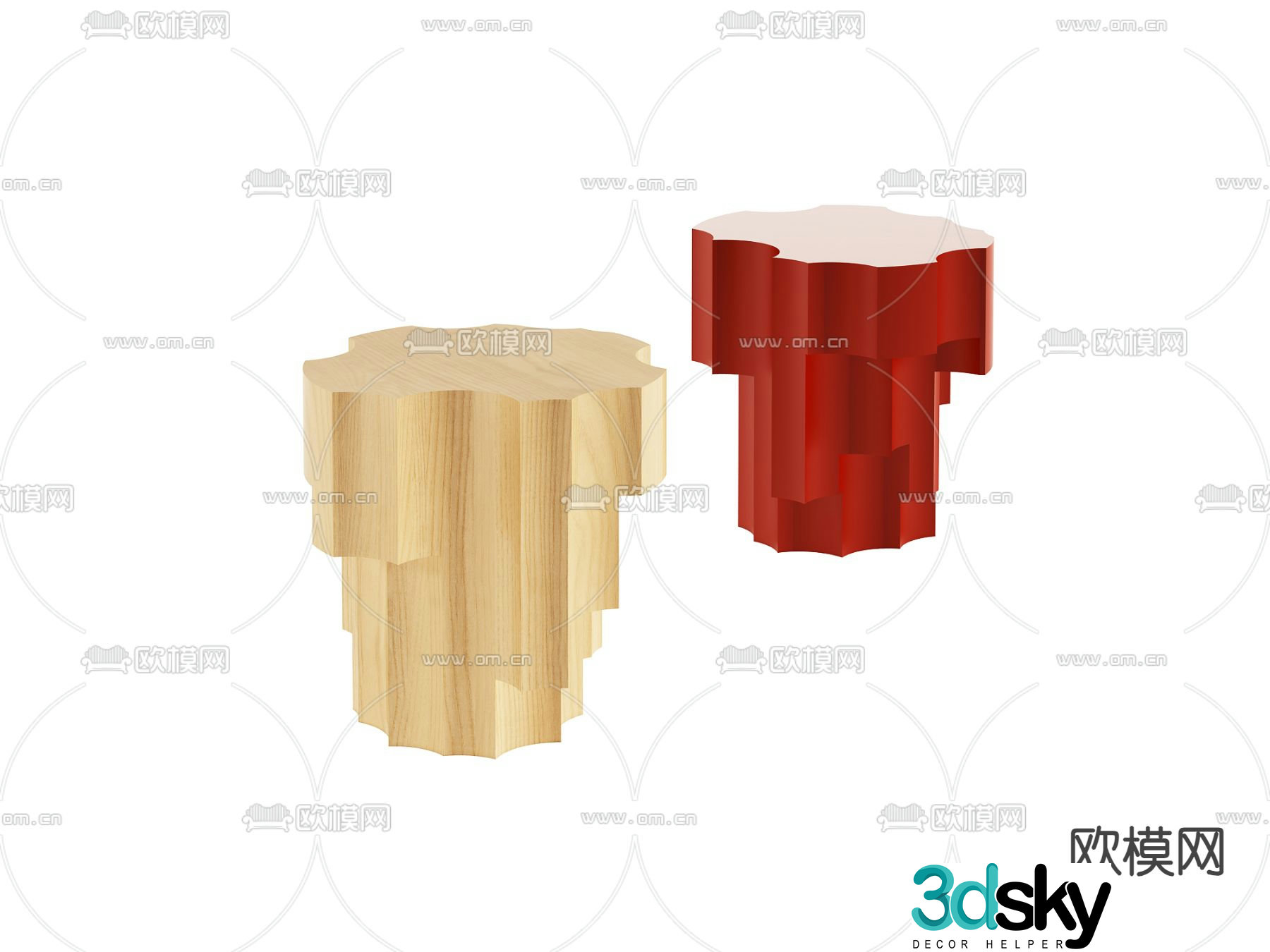 Special shaped coffee table 3d model