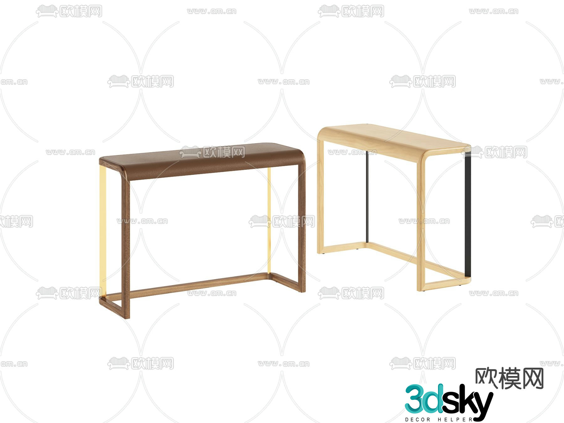 Modern entrance hall end viewing platform 3D model