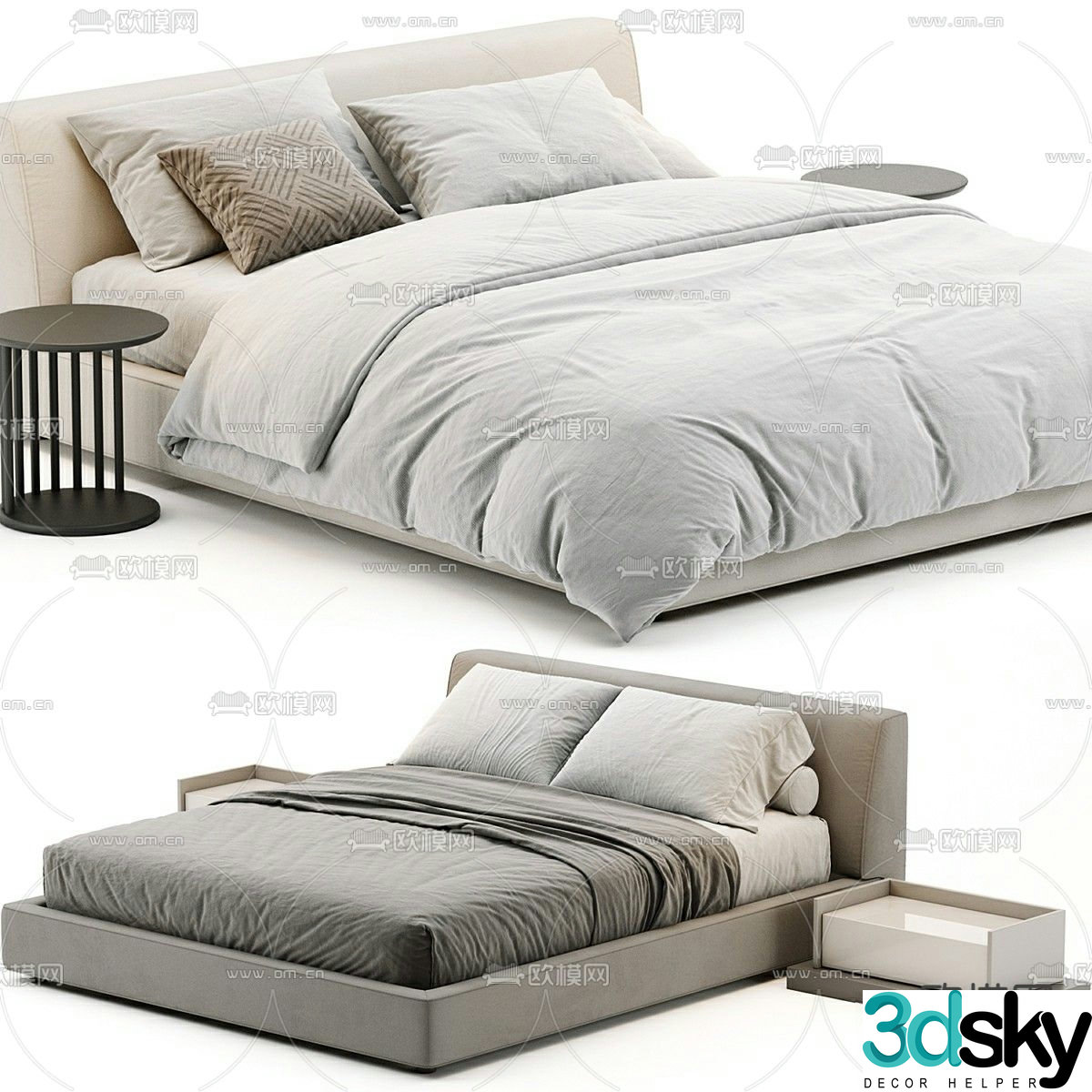 Lema-Softland bed double bed 3d model