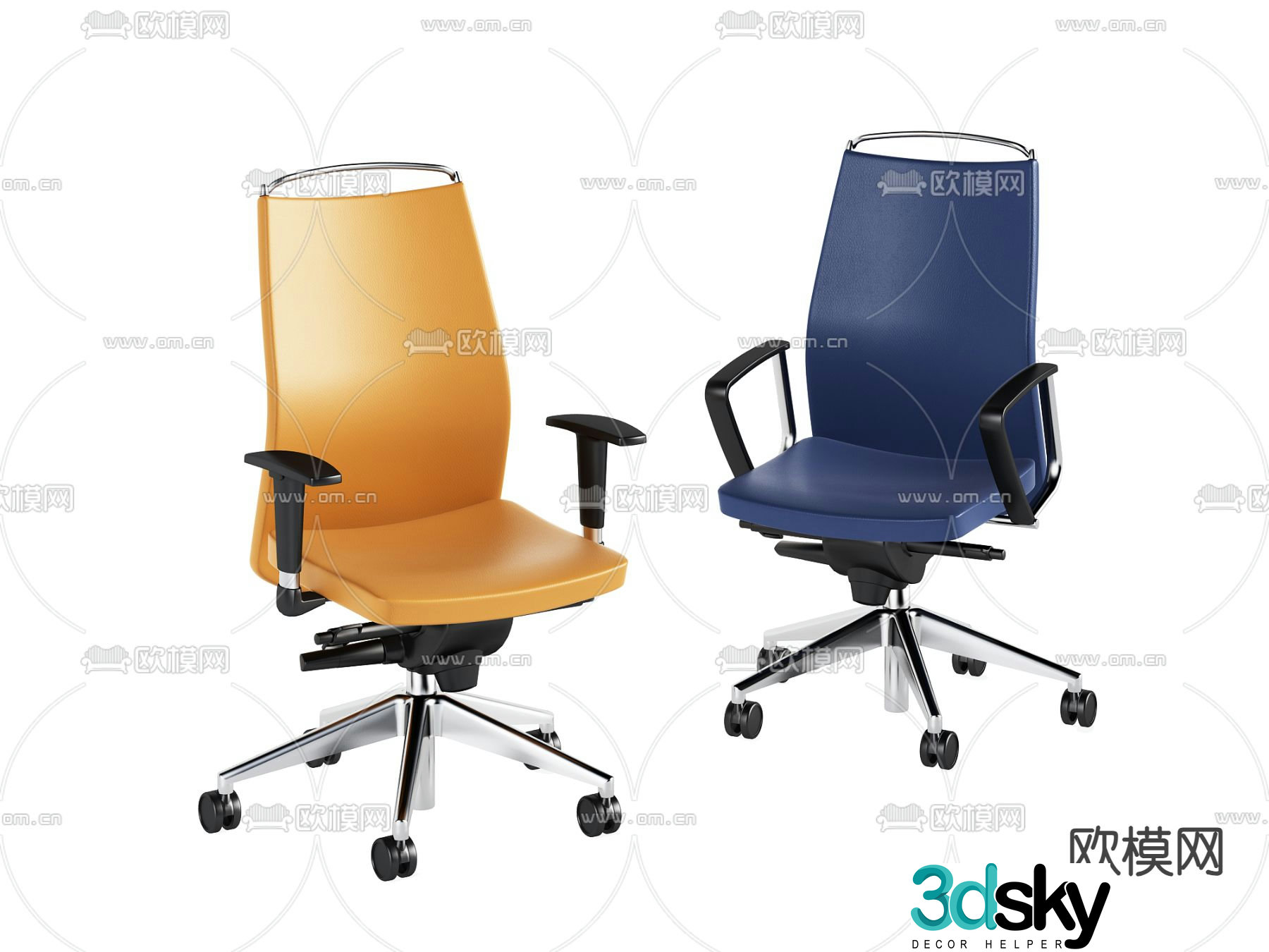 Office chair conference chair staff chair 3d model