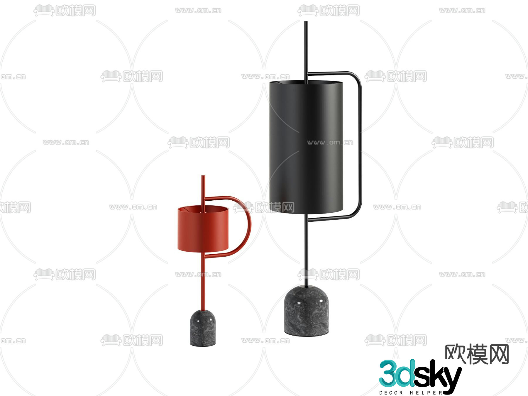 Modern floor lamp 3d model