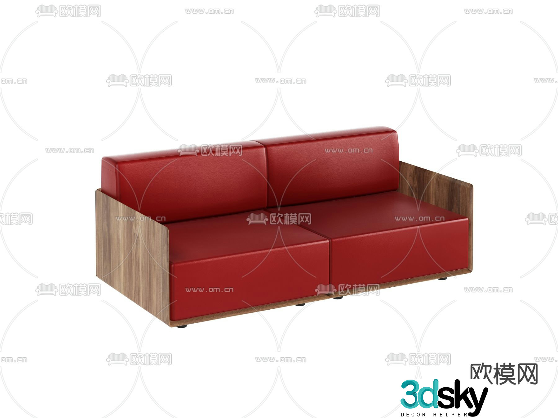 Modern sofa double sofa casual sofa 3d model