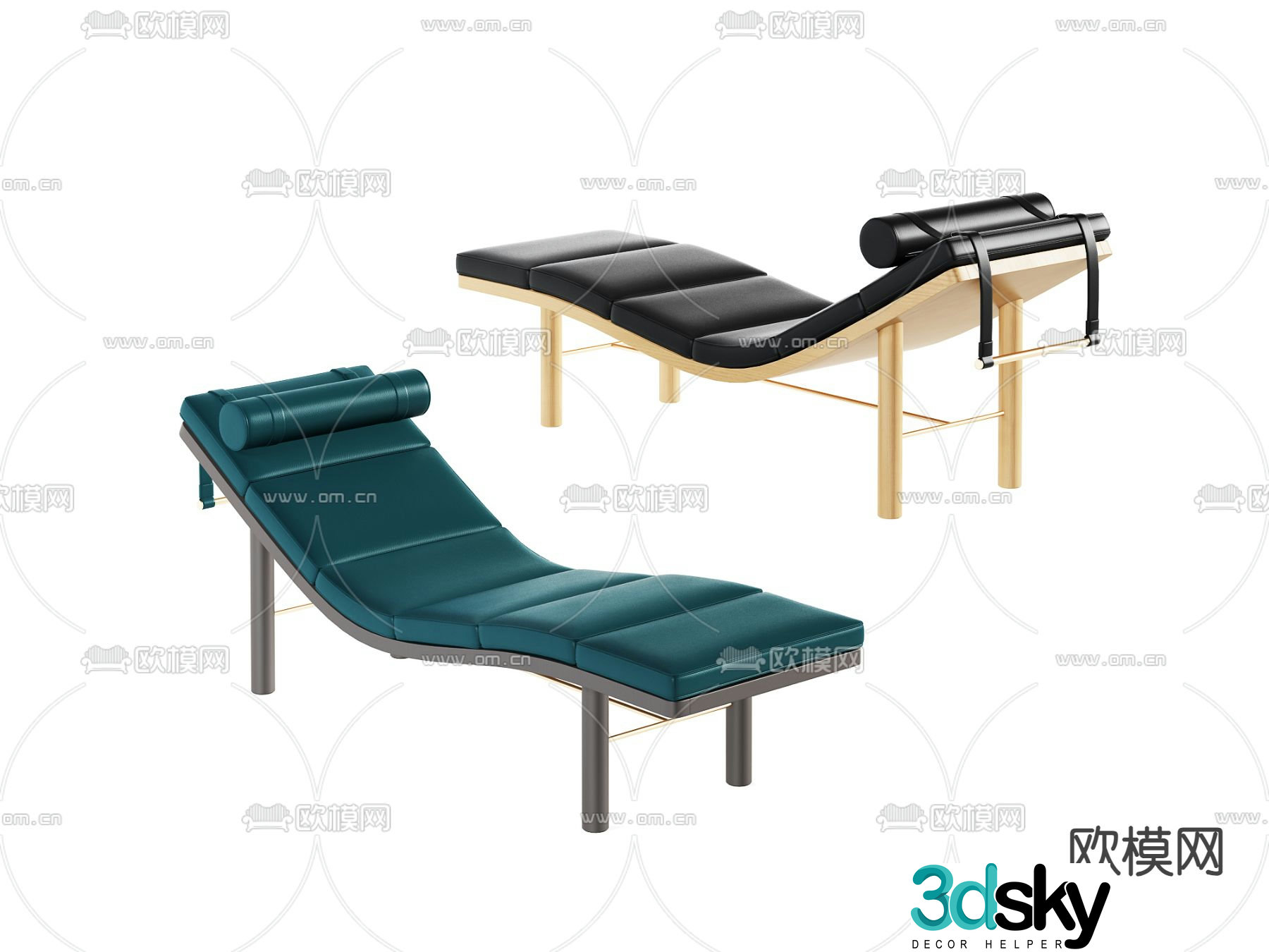 Modern lounge chair balcony chair 3d model