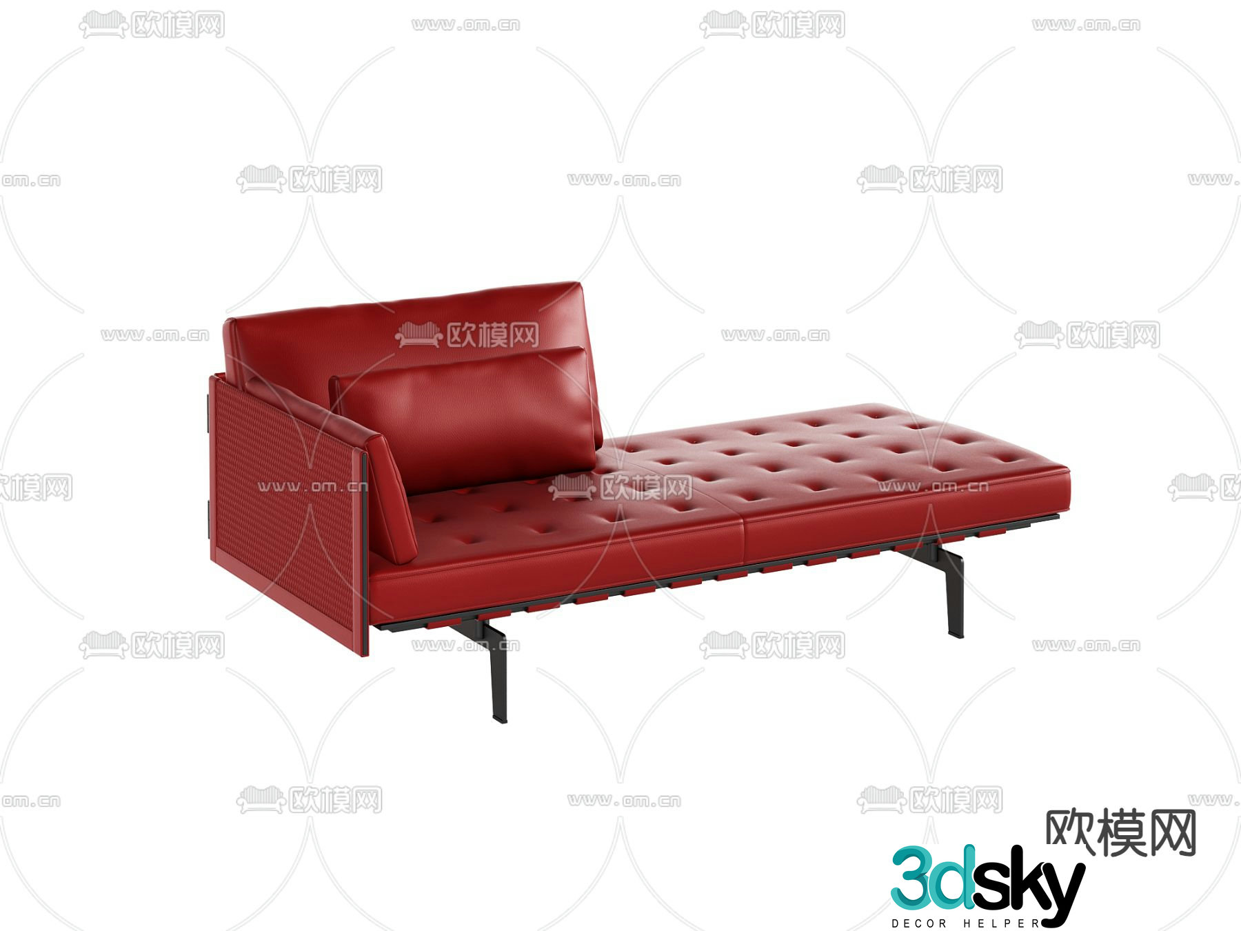 Chaise longue beauty collapse 3d model
