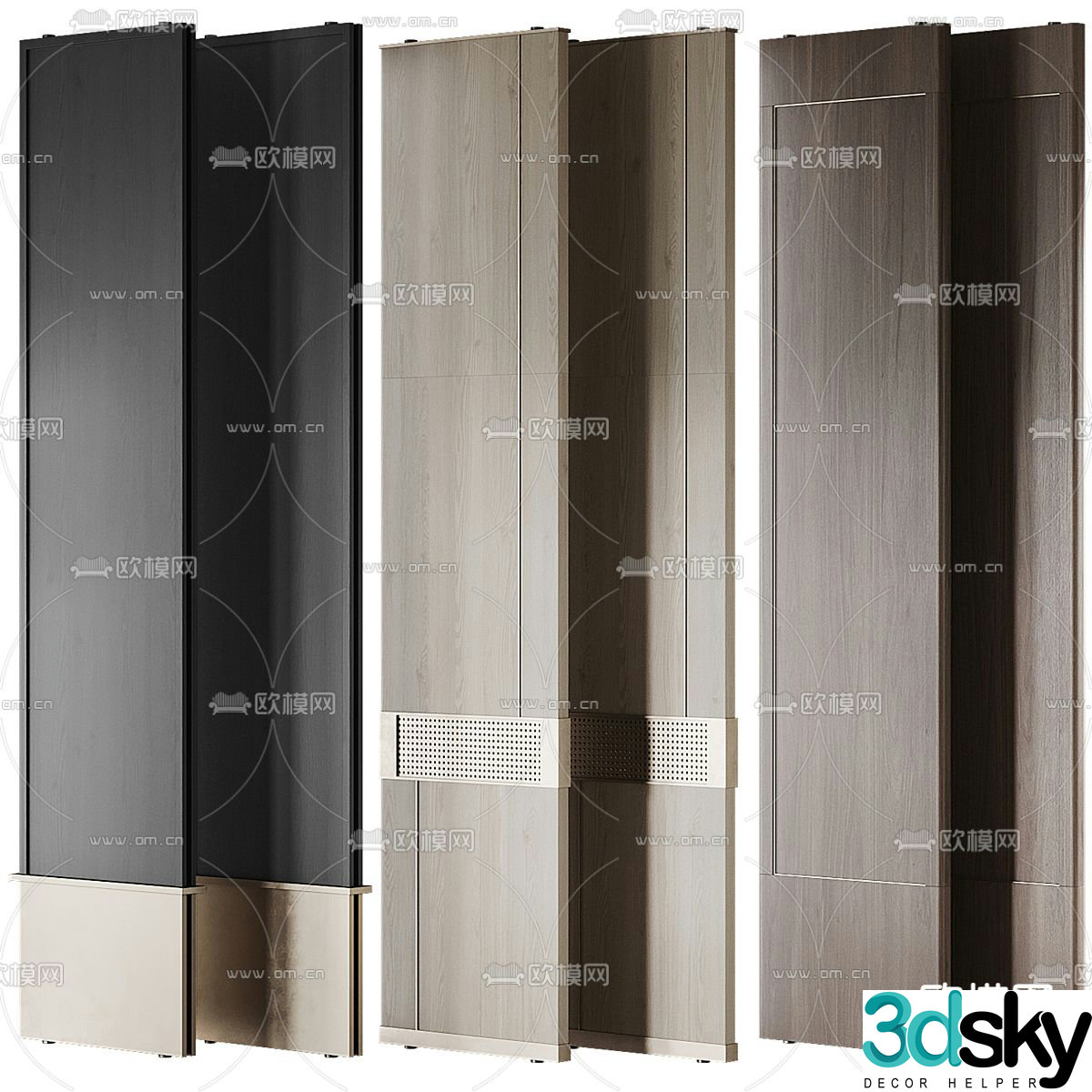 Light luxury partition insert screen 3d model