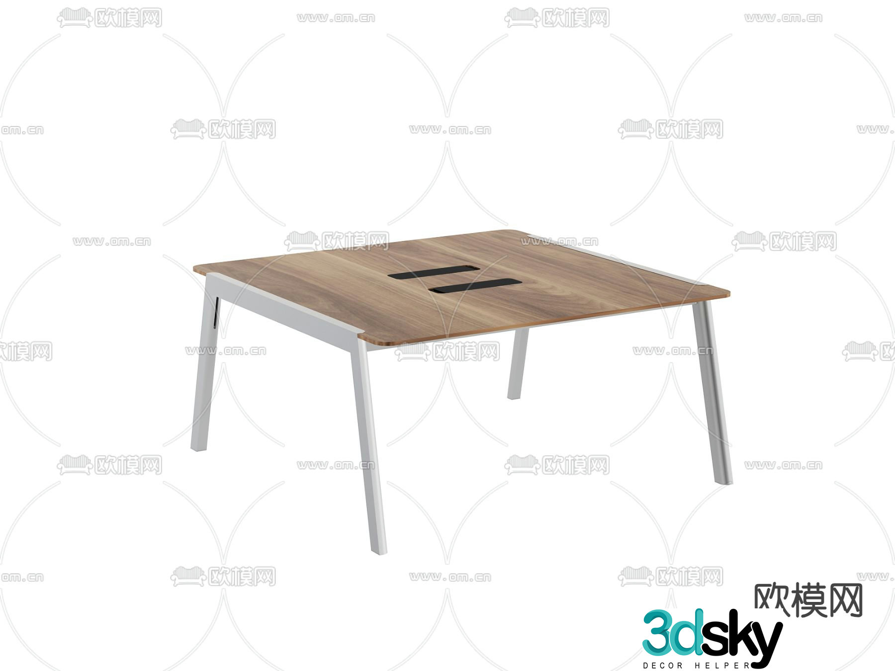 Modern workbench card position desk 3d model