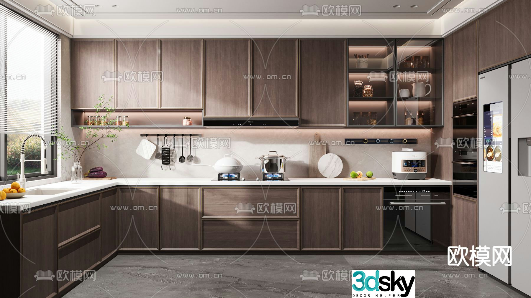 New Chinese kitchen 3D model