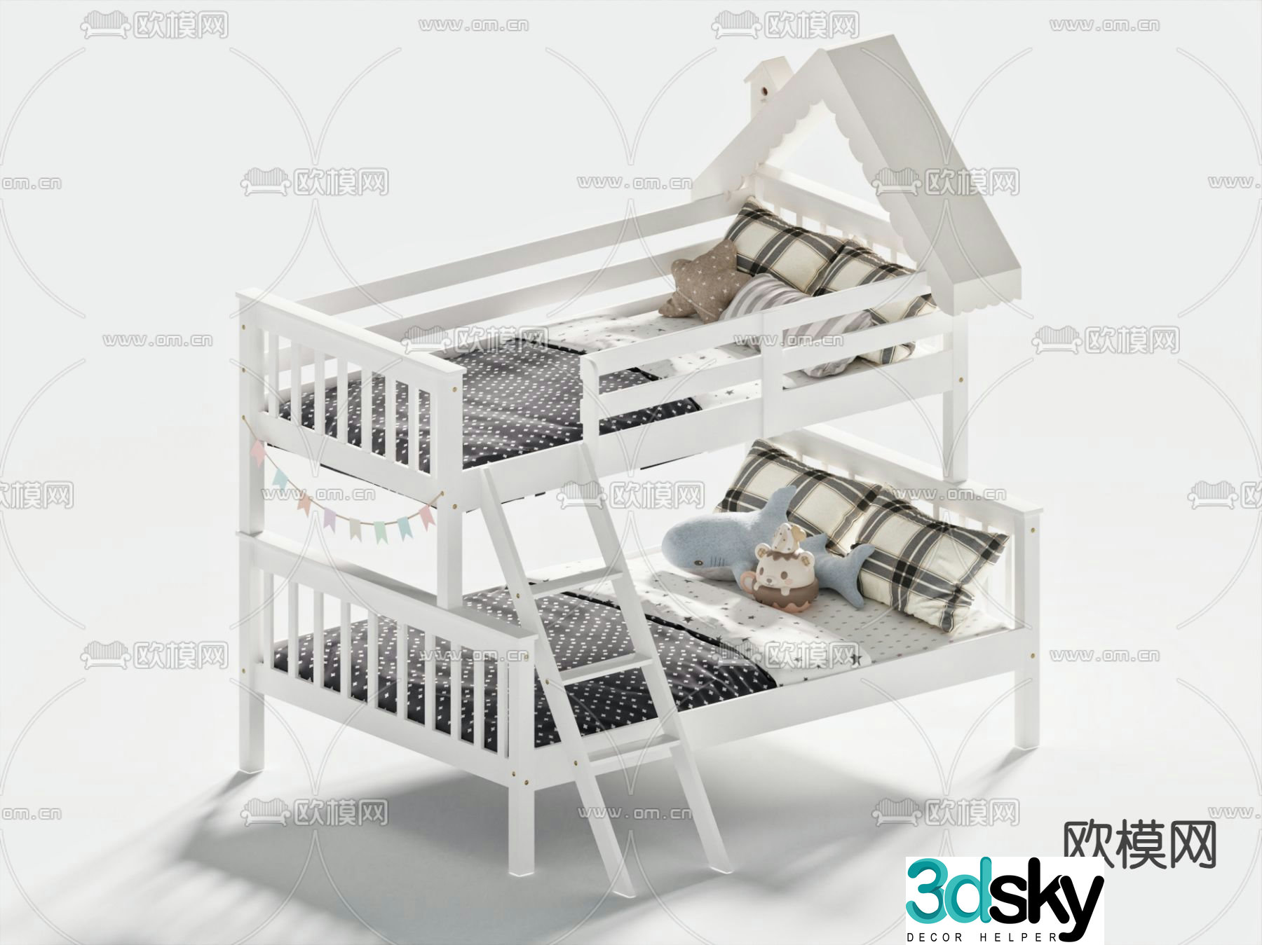 Children’s bunk bed 3d model