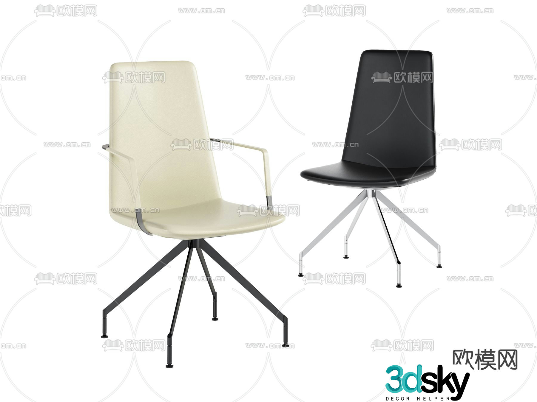 Office chair conference chair staff chair 3d model