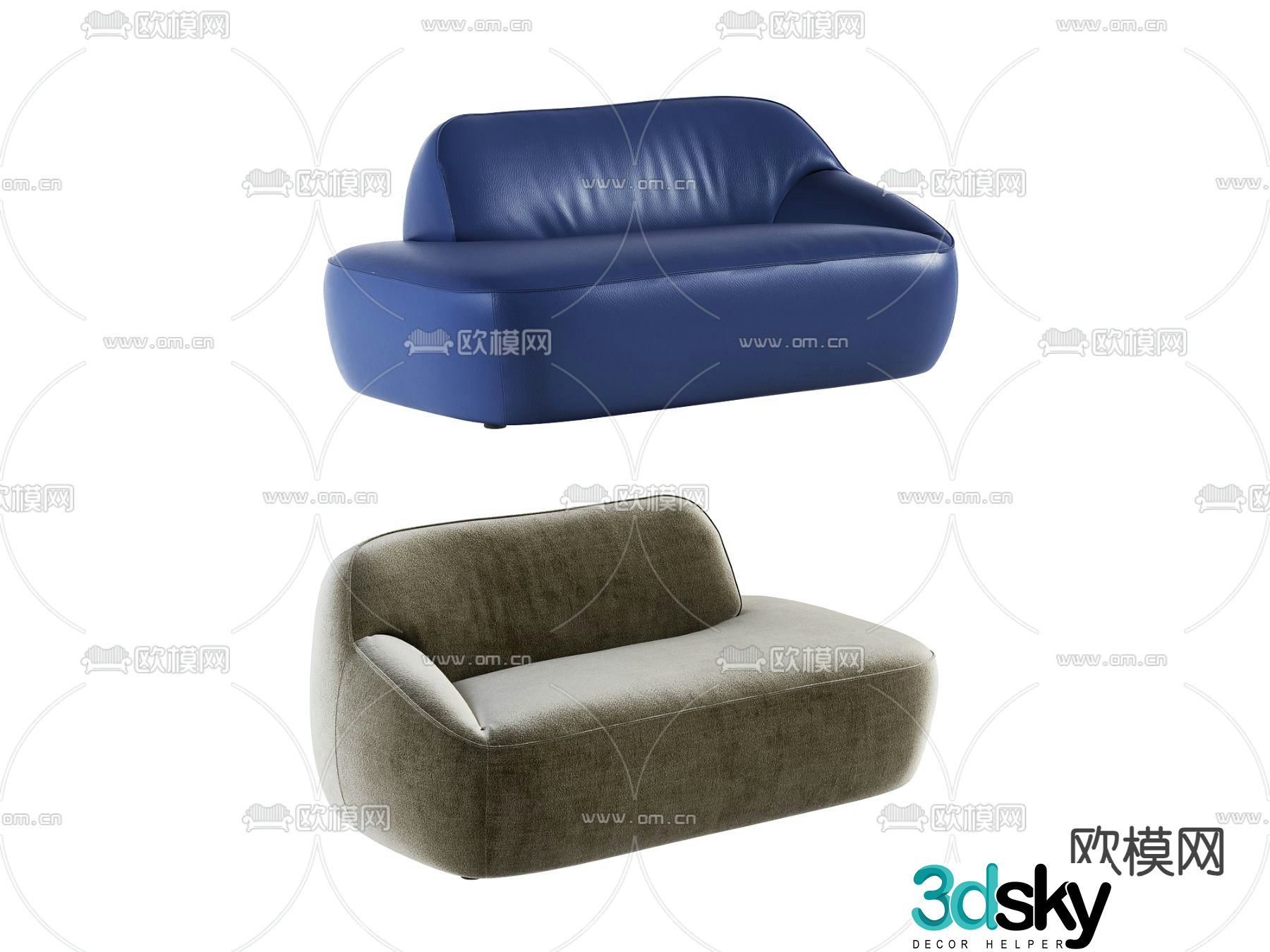 Casual sofa 3d model
