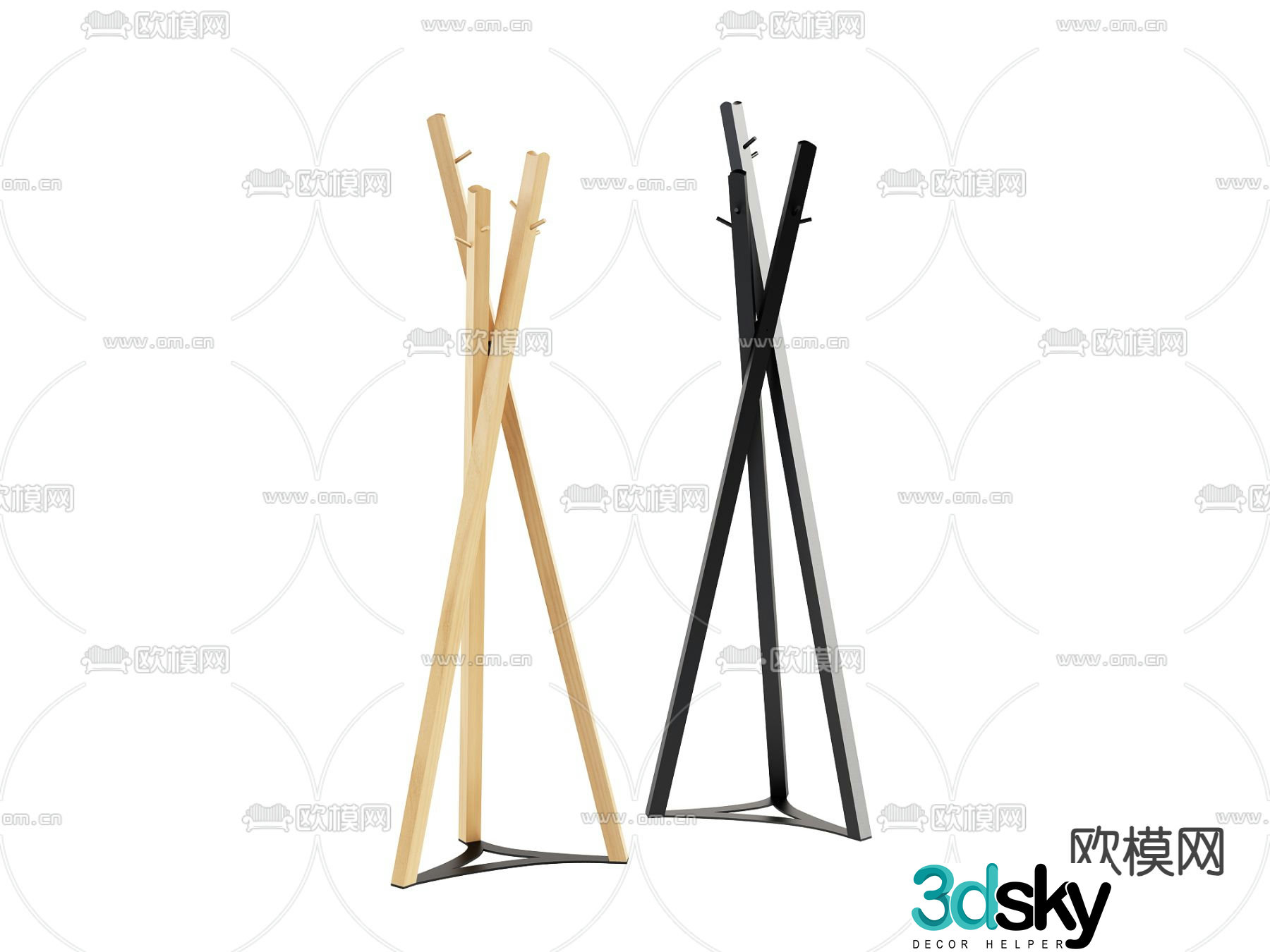 Clothes rack hanger 3d model