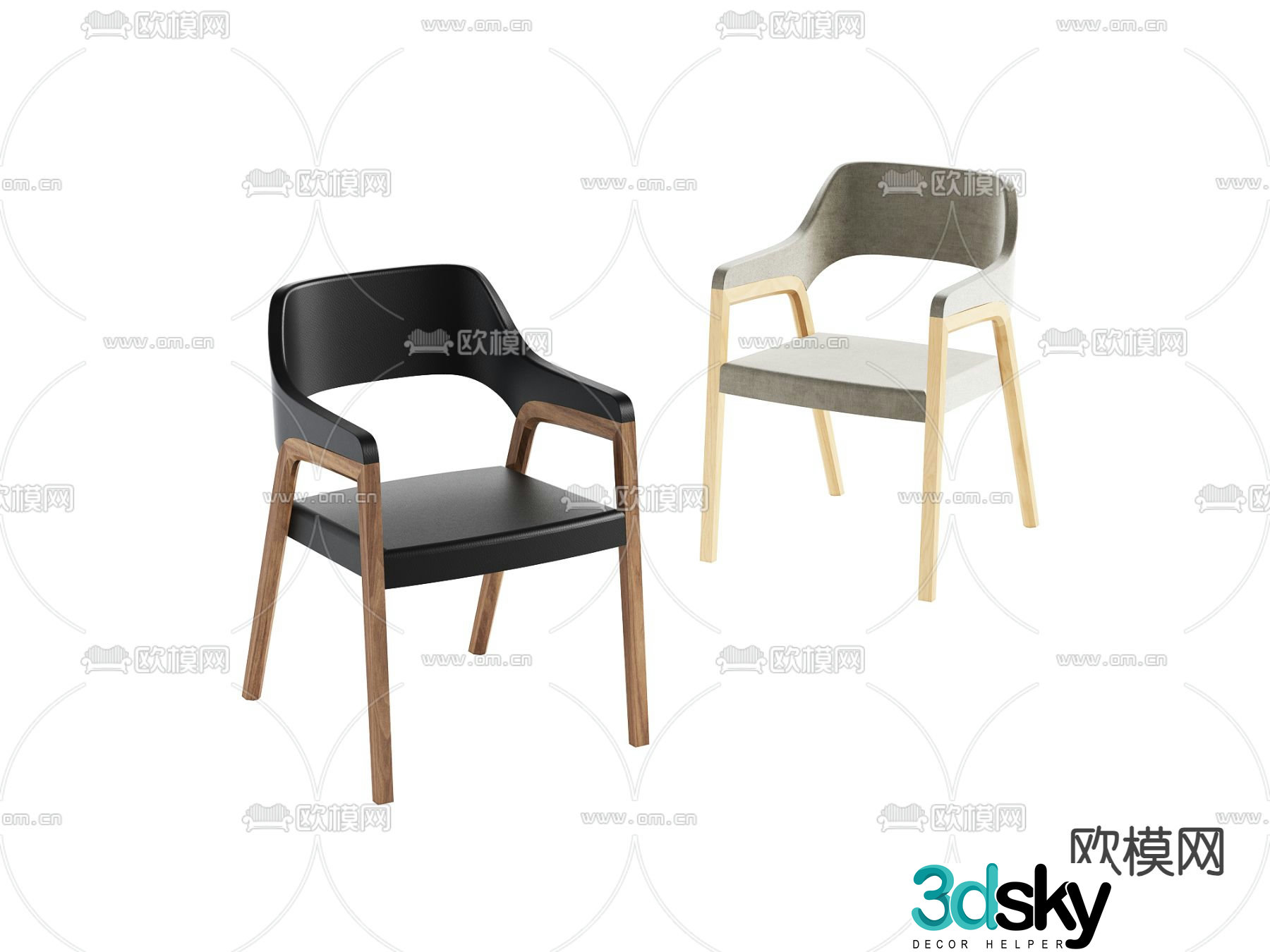 Modern chair Dining chair 3d model