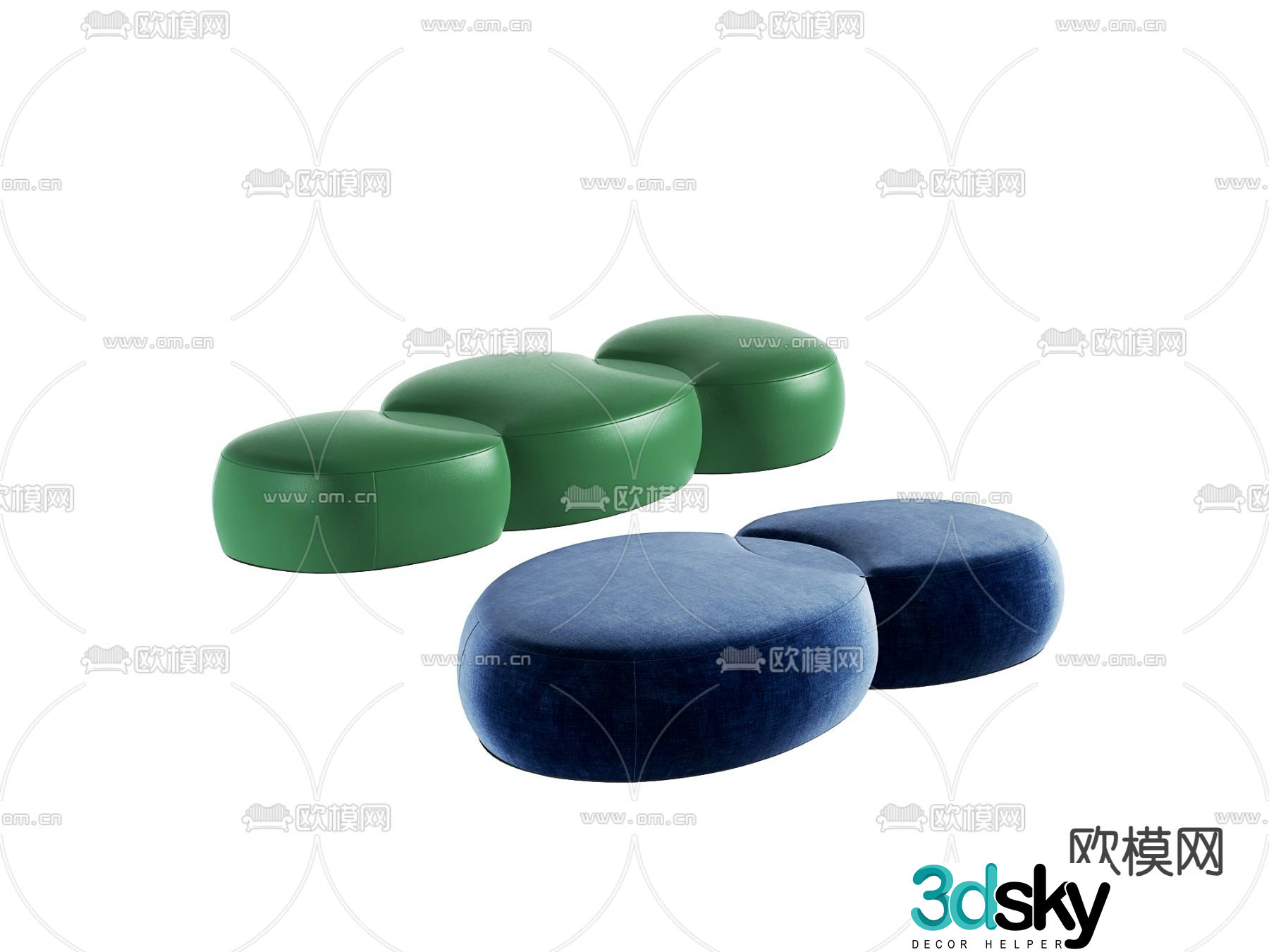 Stool Sofa Stool Low Stool 3D Model