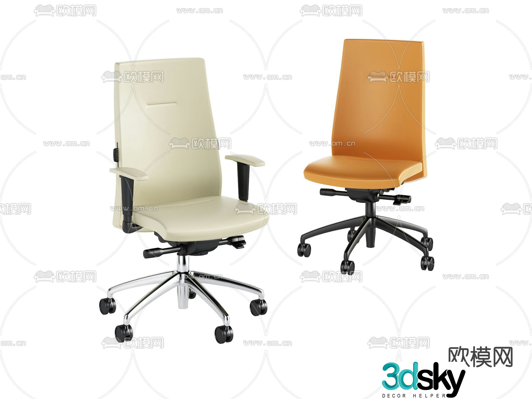 Office chair conference chair staff chair 3d model