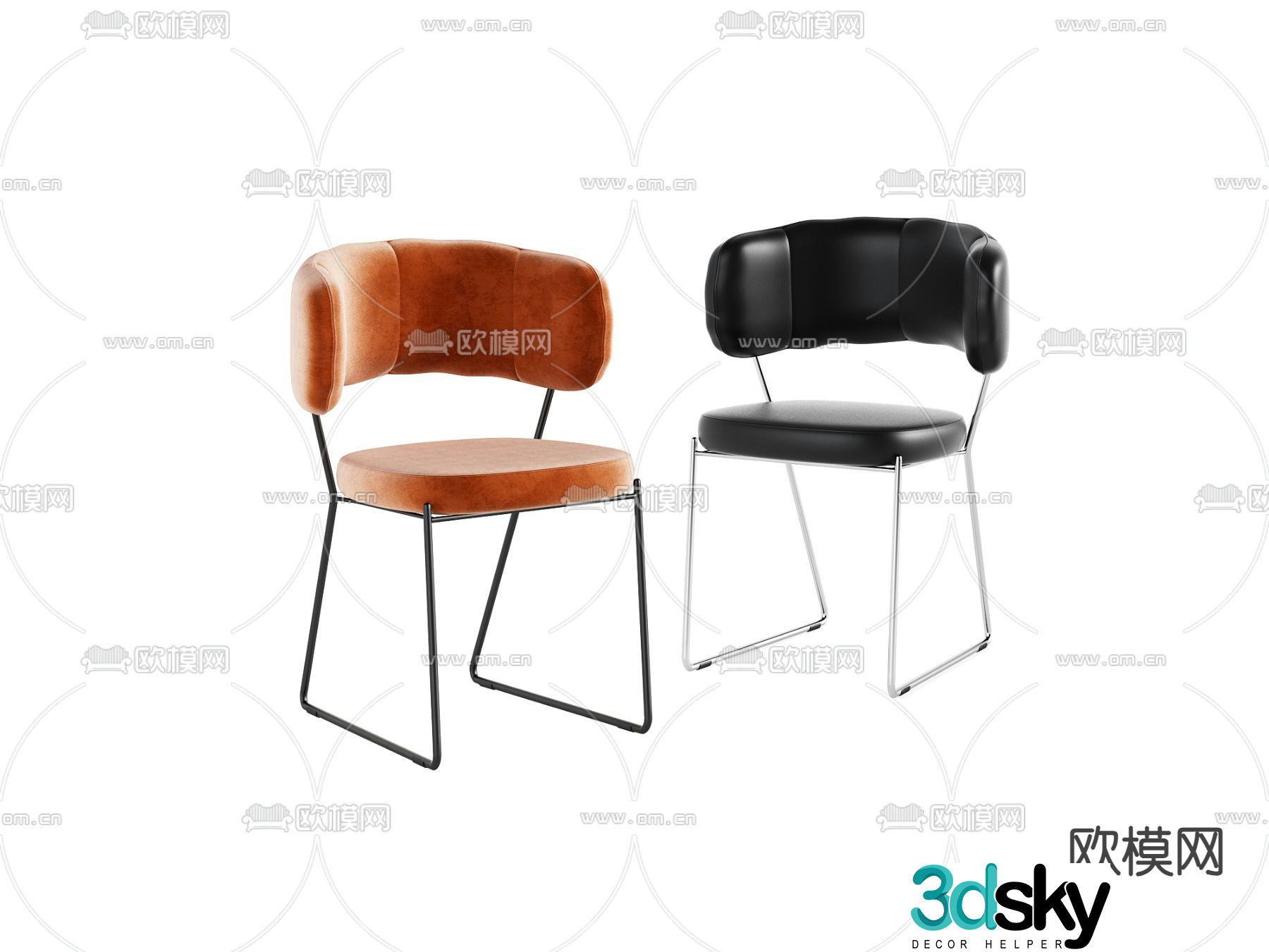 Modern chair Dining chair 3d model
