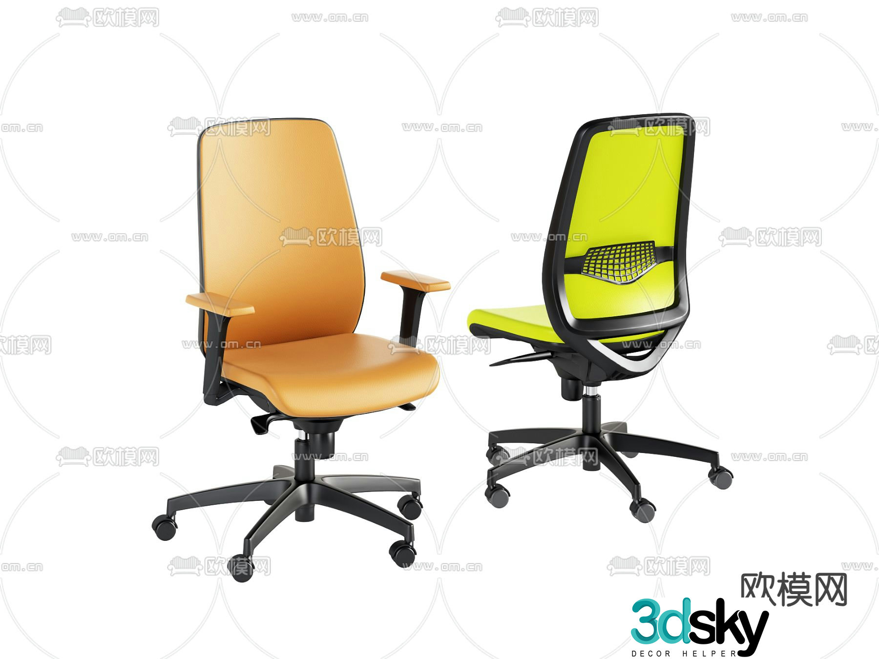 Office chair shift chair staff chair 3d model