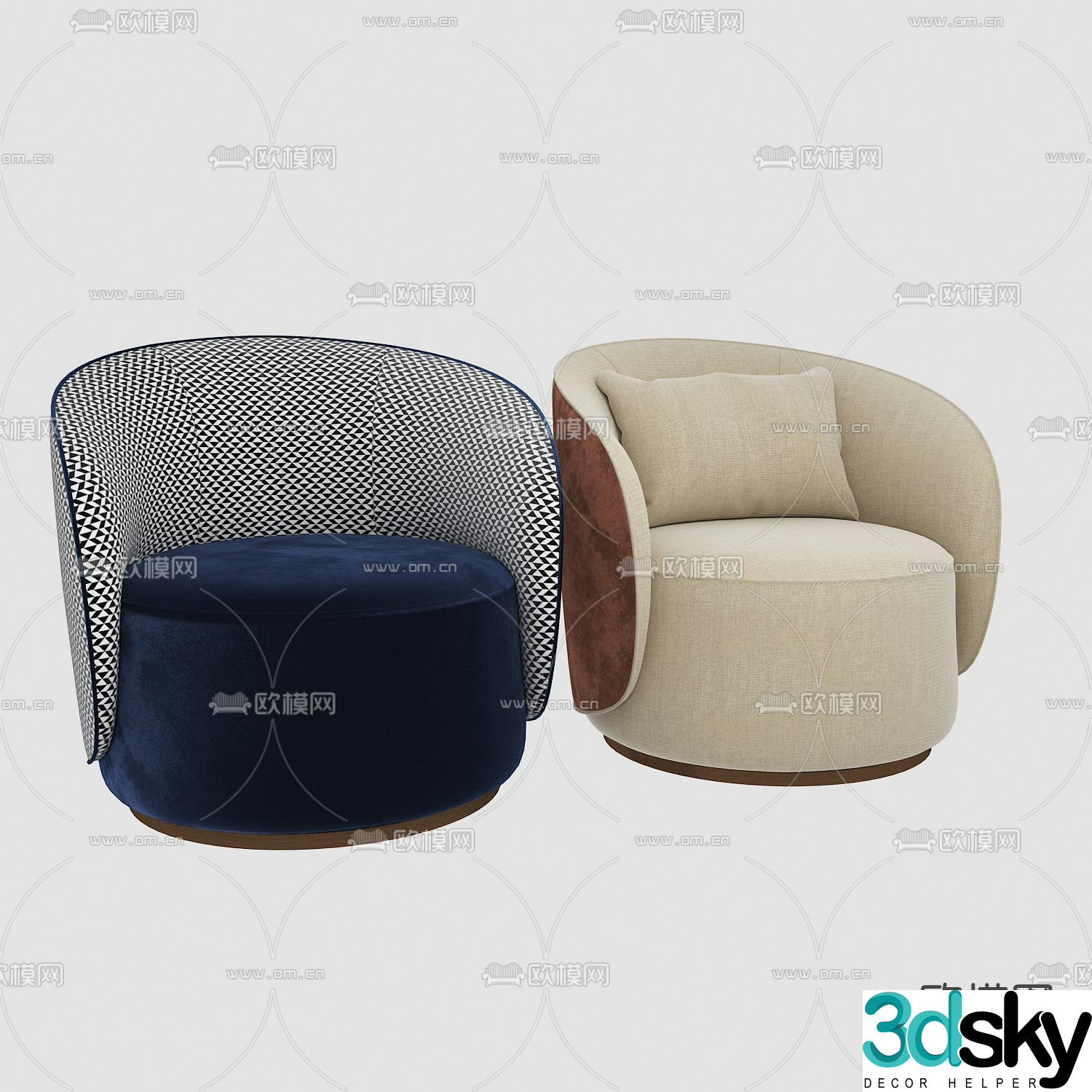 Single sofa 3d model