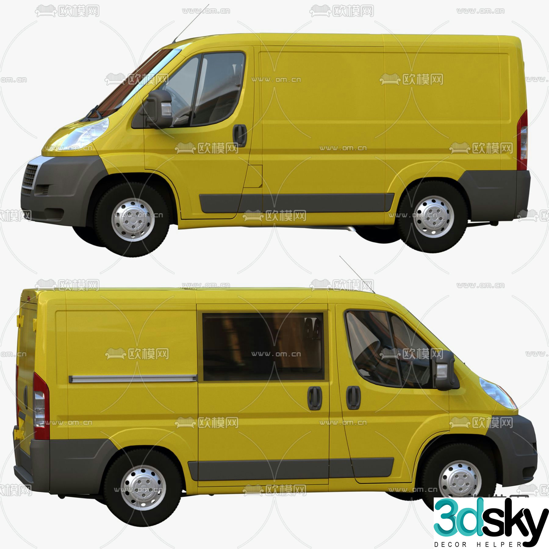 Hyundai car business car van 3d model