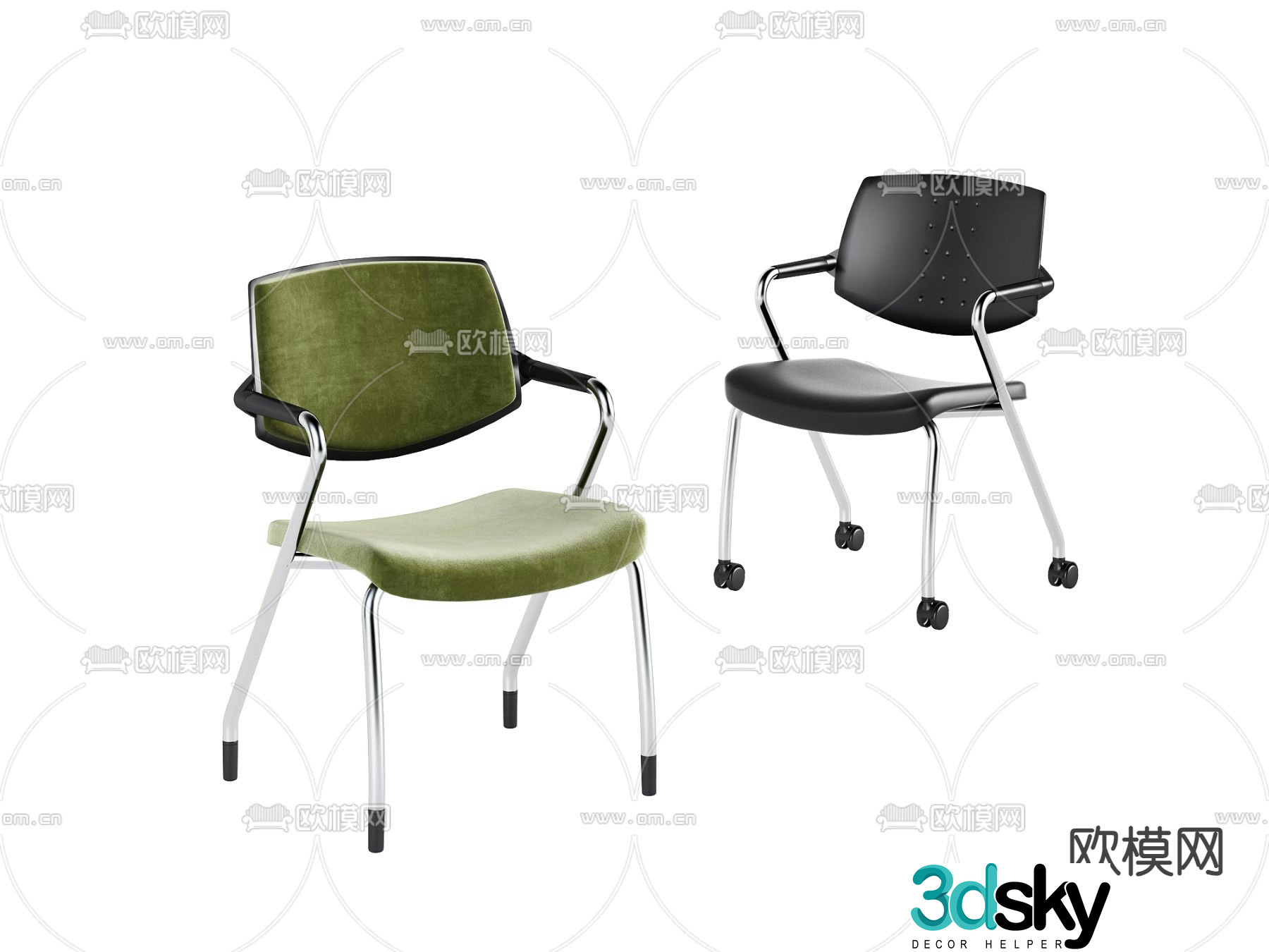 Office chair shift chair staff chair 3d model