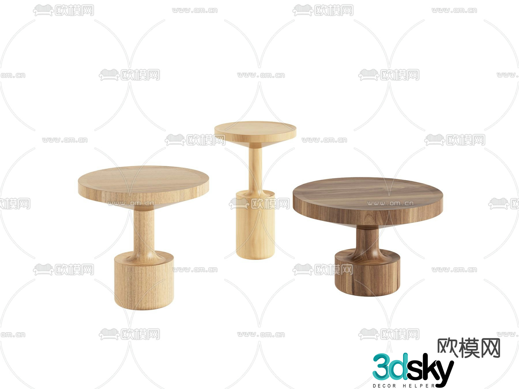 side angle circle 3D model