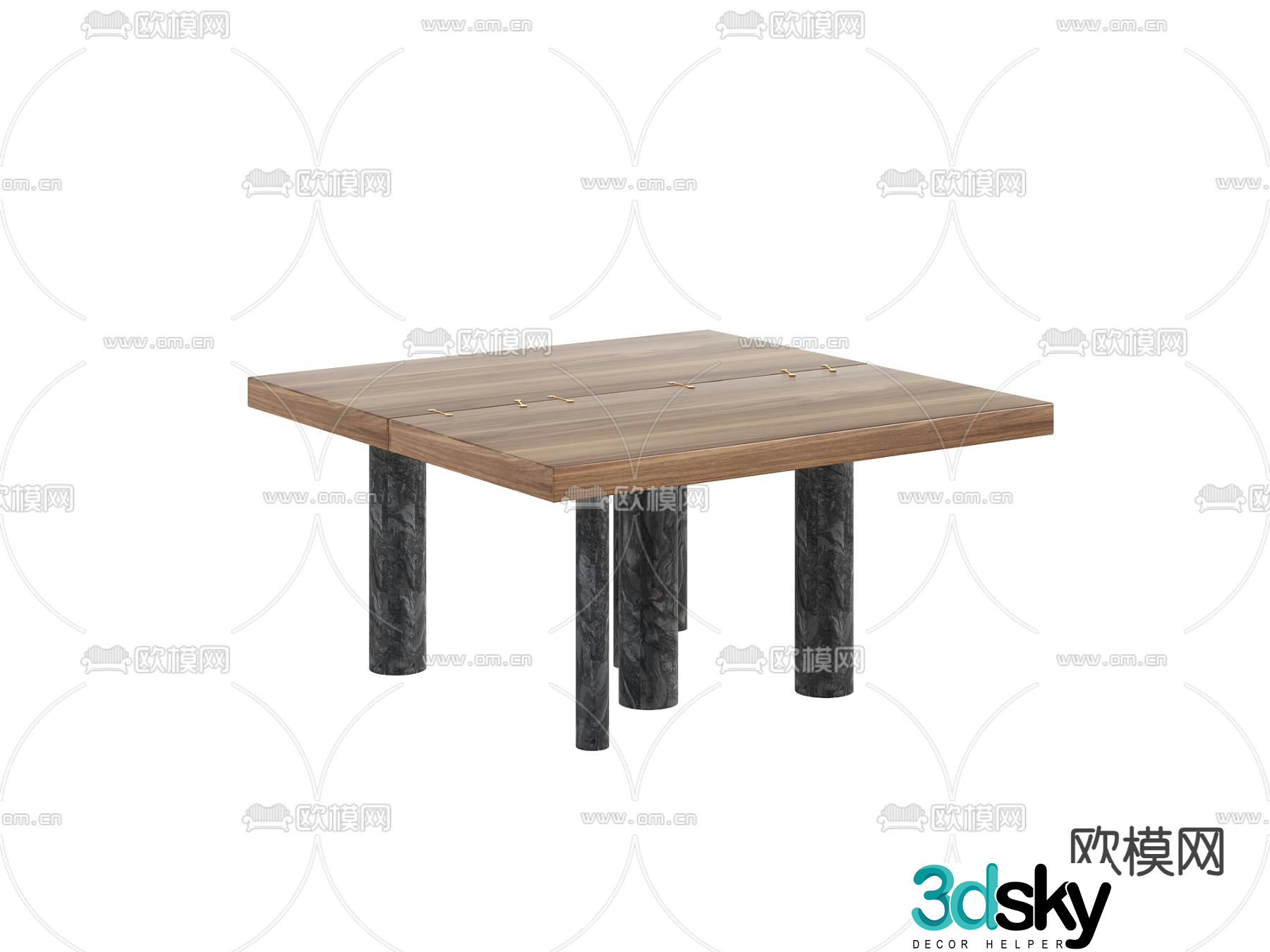 Modern dining table dining table 3d model