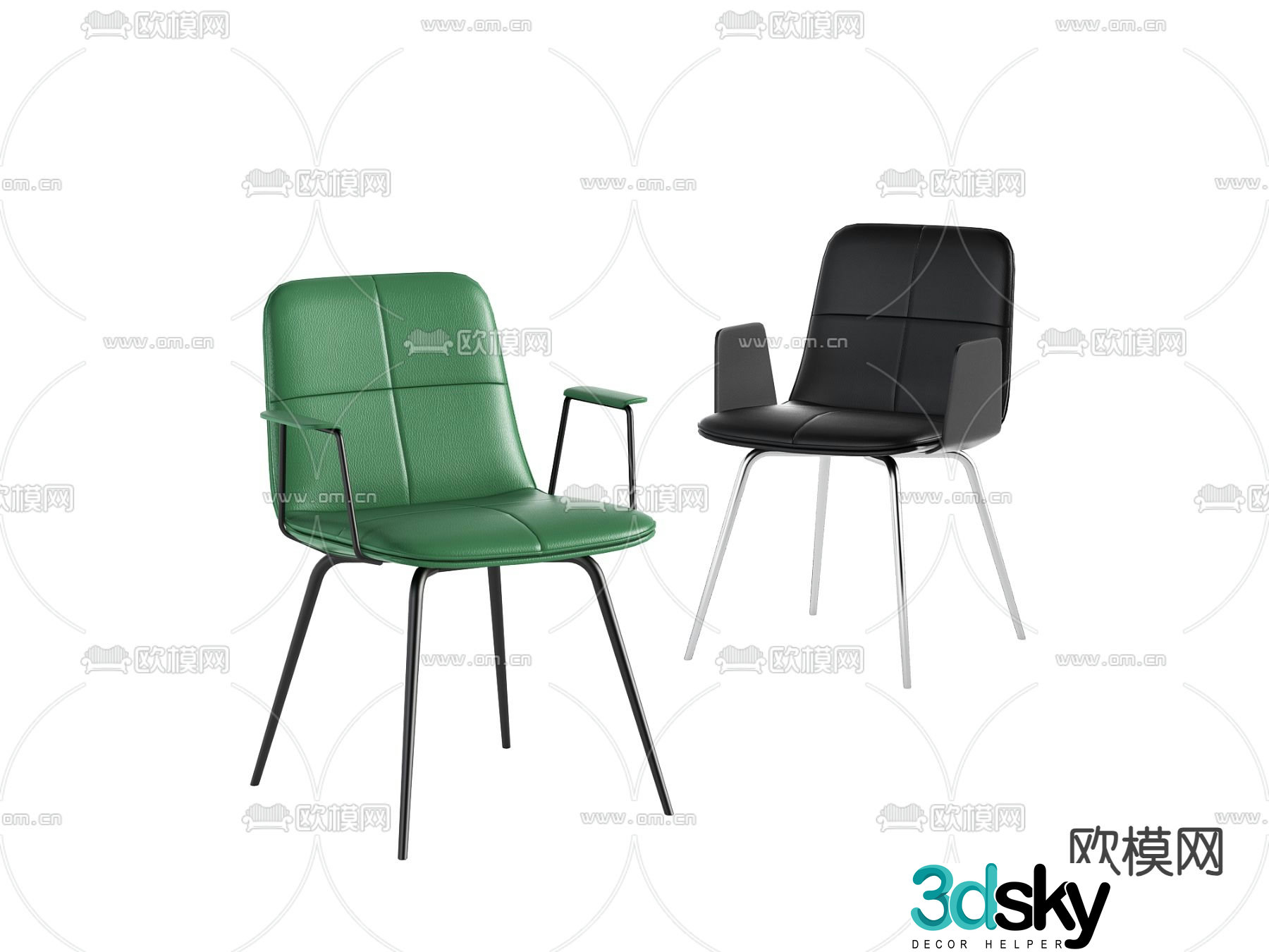 Modern seat single chair 3d model