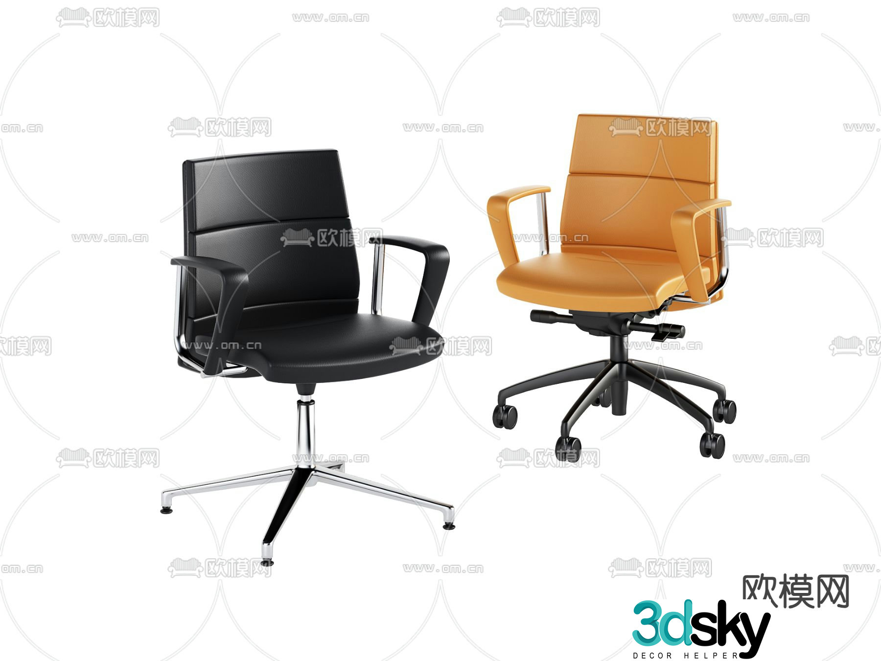 Office chair staff chair conference chair 3d model