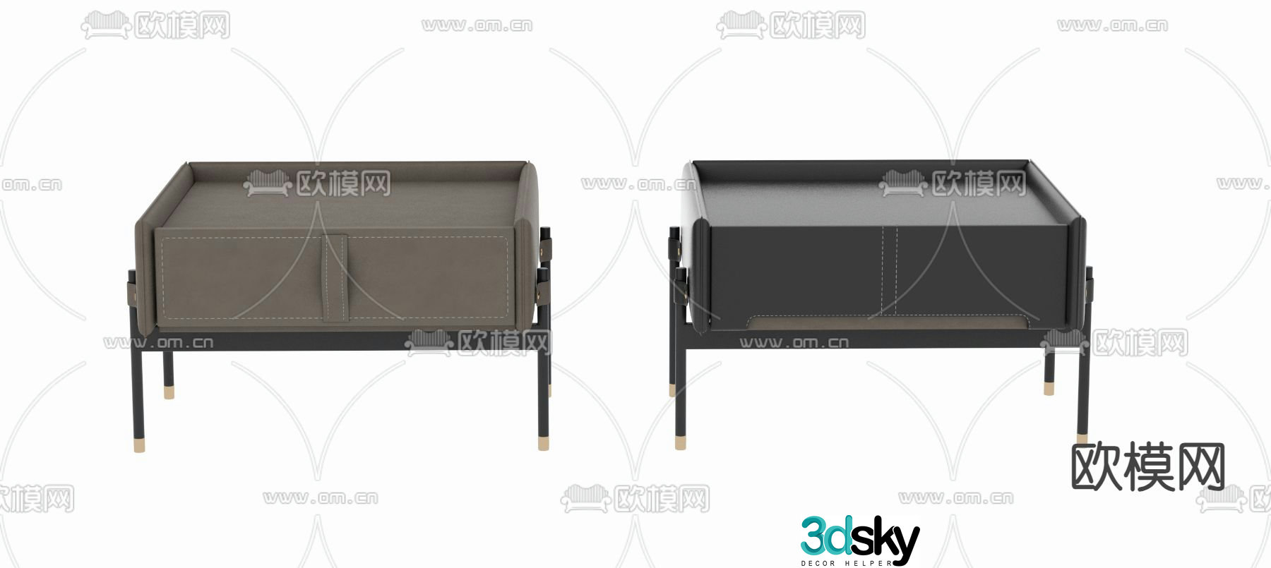 Modern bedside table 3d model