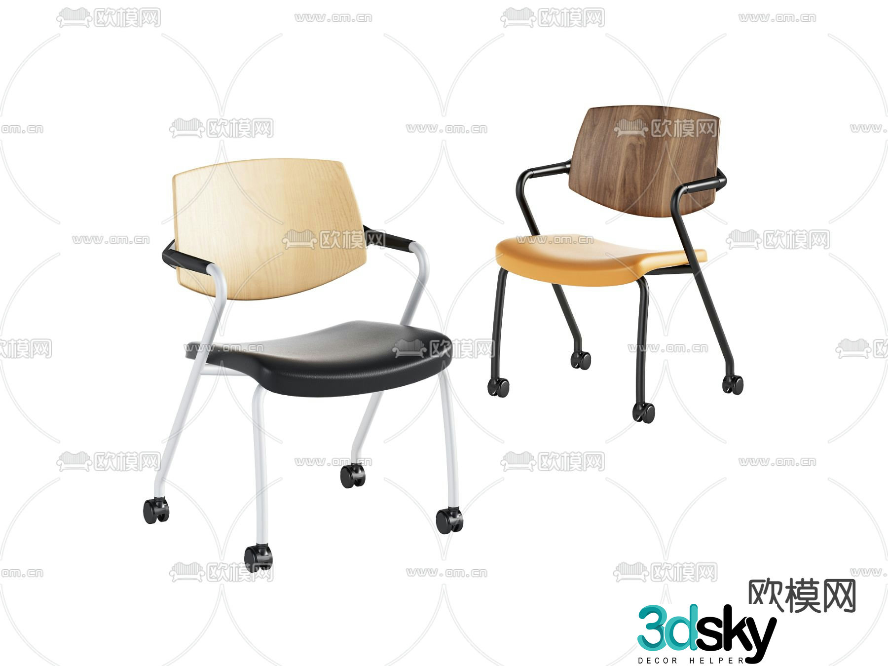 Office chair shift chair staff chair 3d model