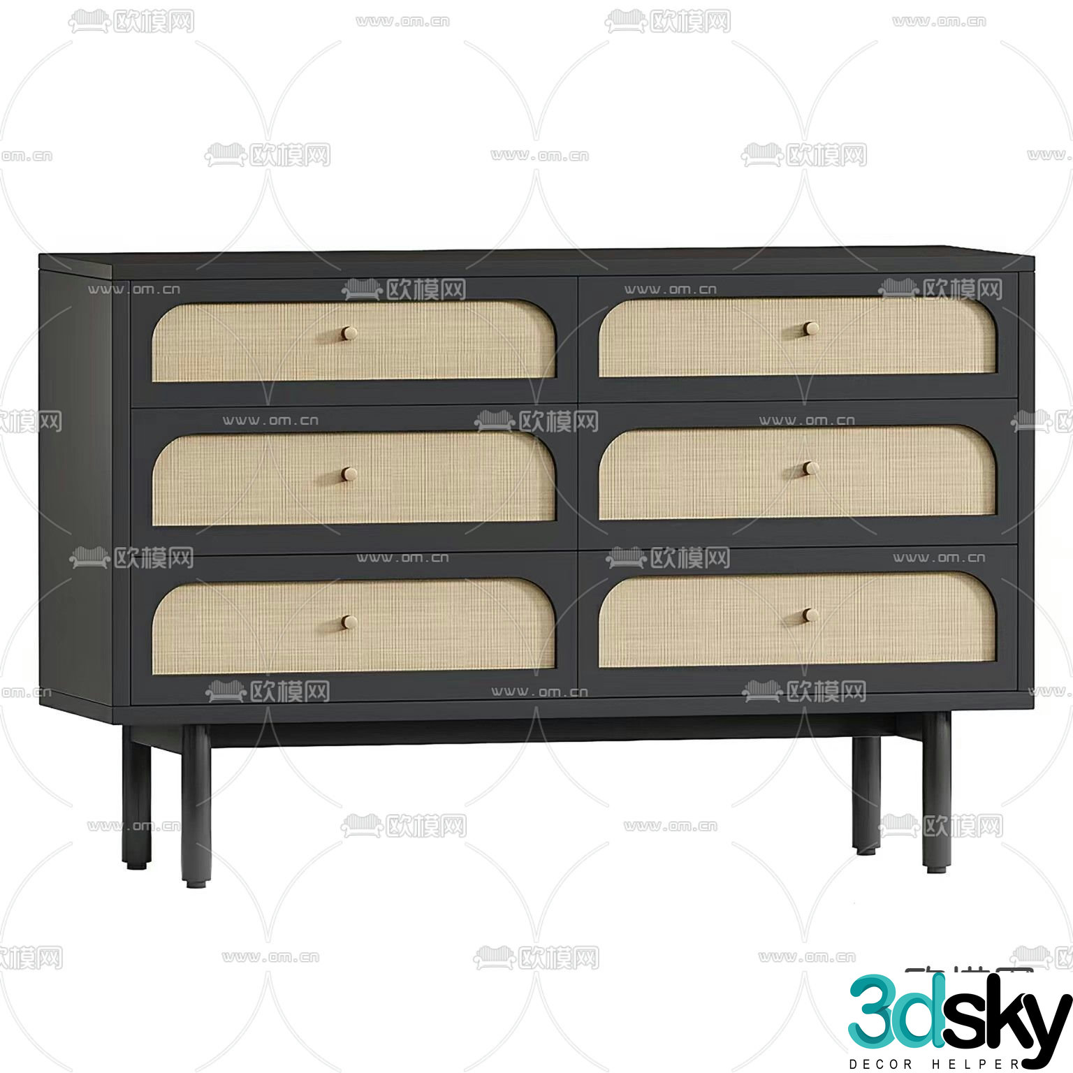 Wasabi side cabinet chest of drawers chest of drawers 3D model