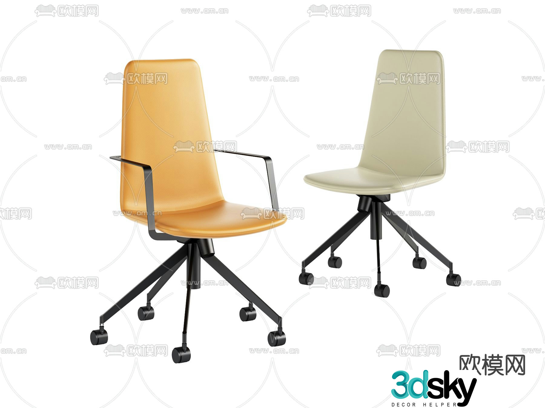 Office chair conference chair staff chair 3d model