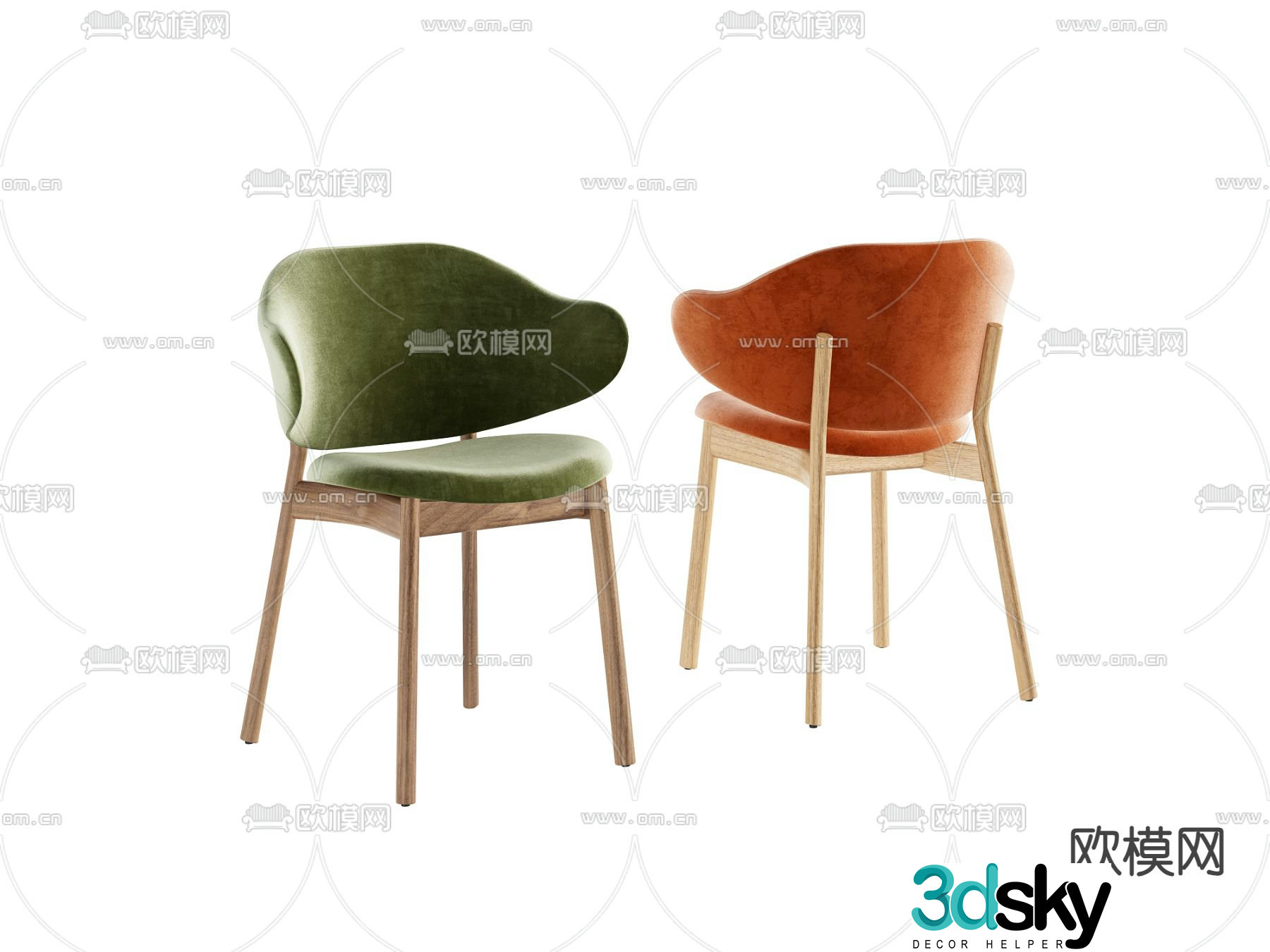 Modern chair Dining chair 3d model