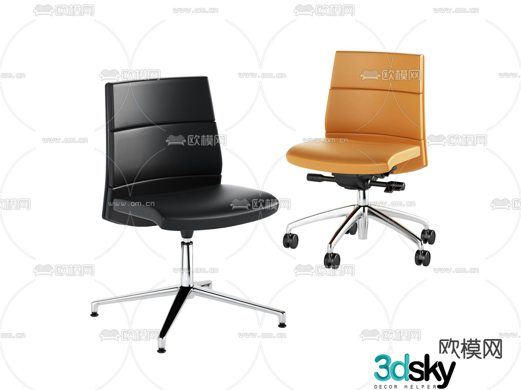 Office chair staff chair shift chair 3d model