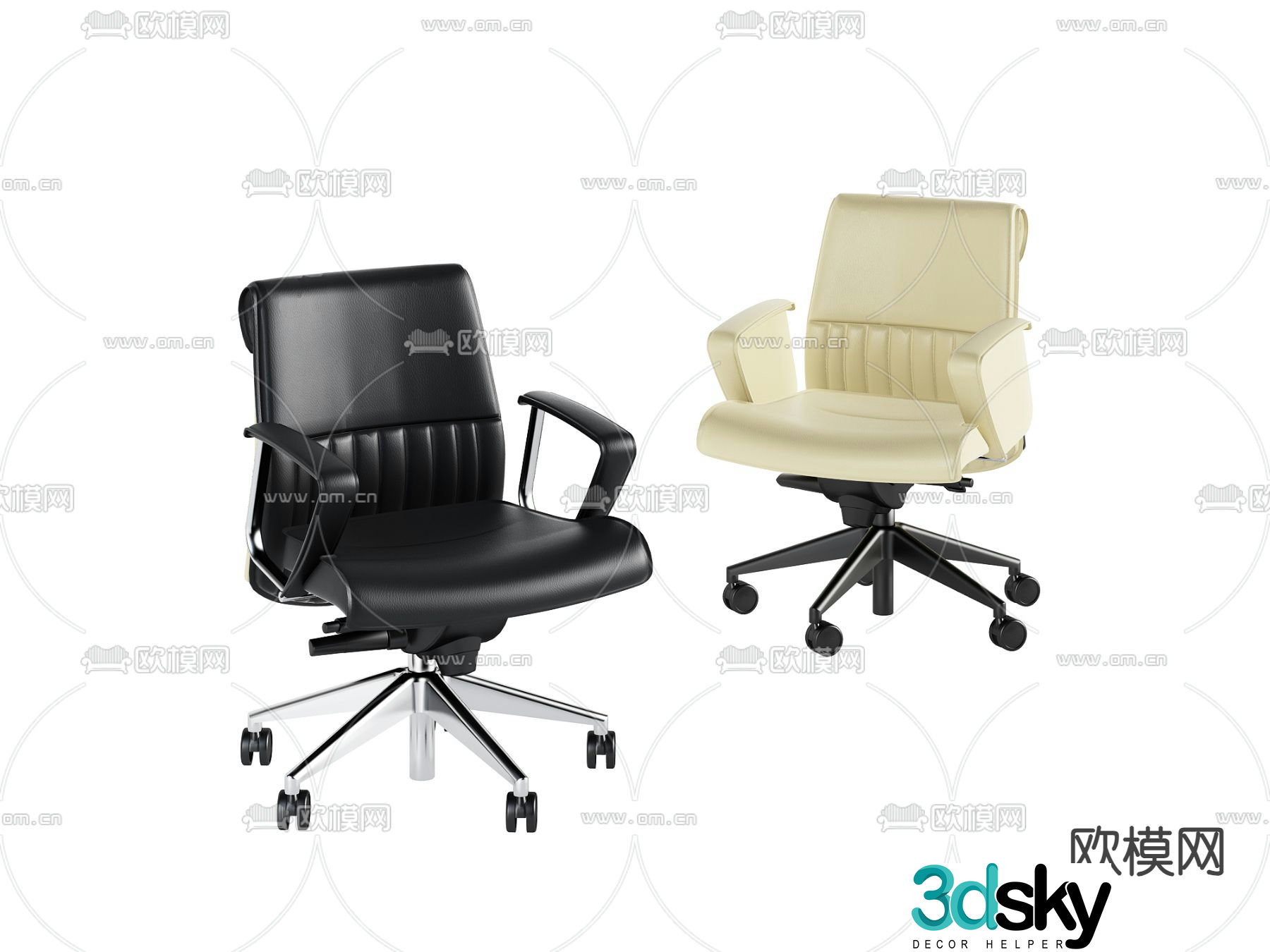 Office chair shift chair staff chair 3d model