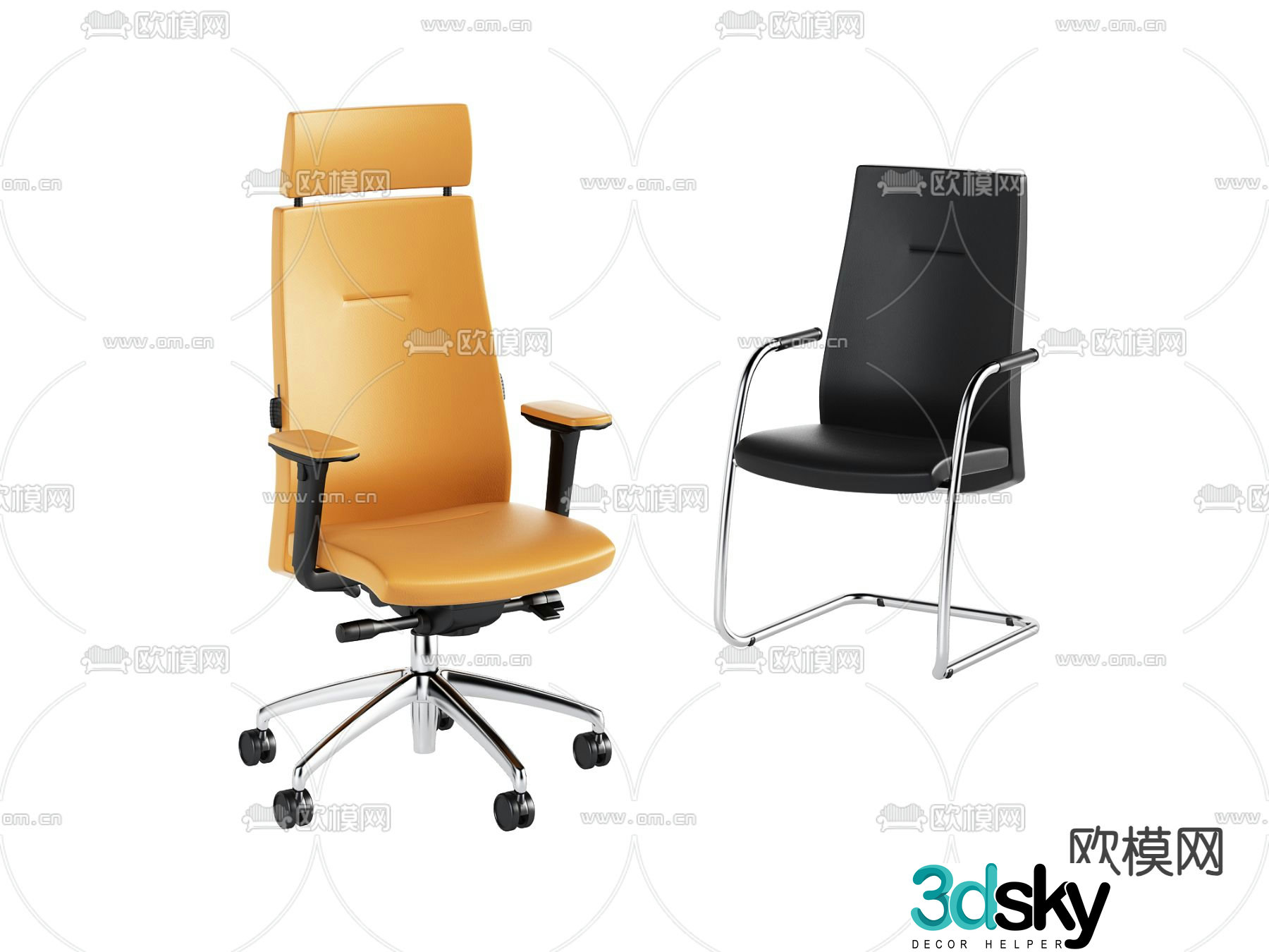 Office chair executive chair 3d model