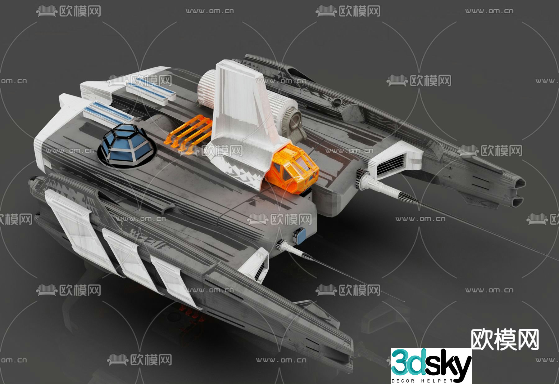 space shuttle sci-fi aircraft 3d model