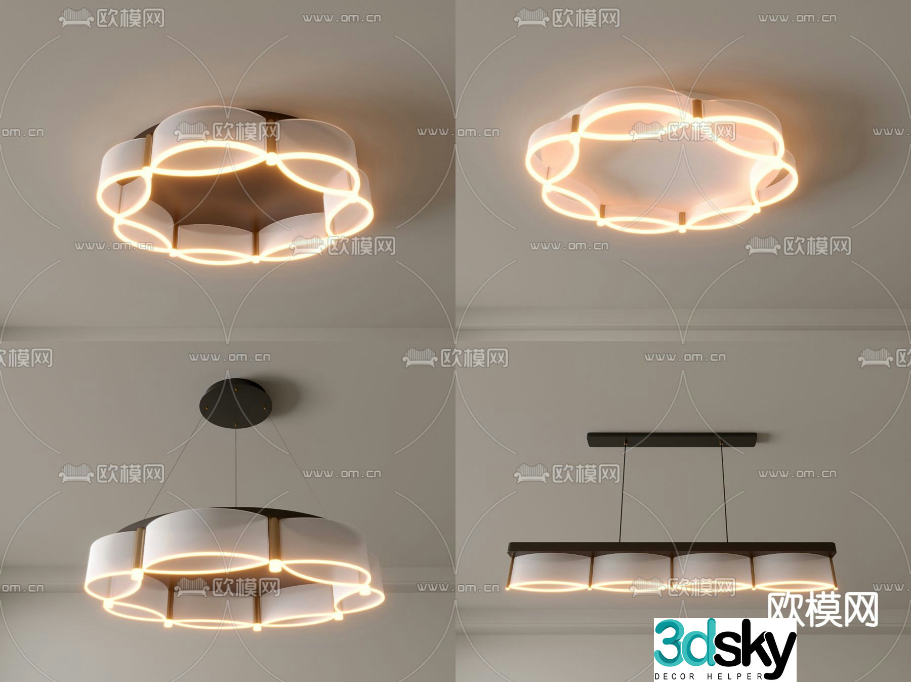 Living room lamp Bedroom lamp Ceiling lamp Geometric lamp 3d model