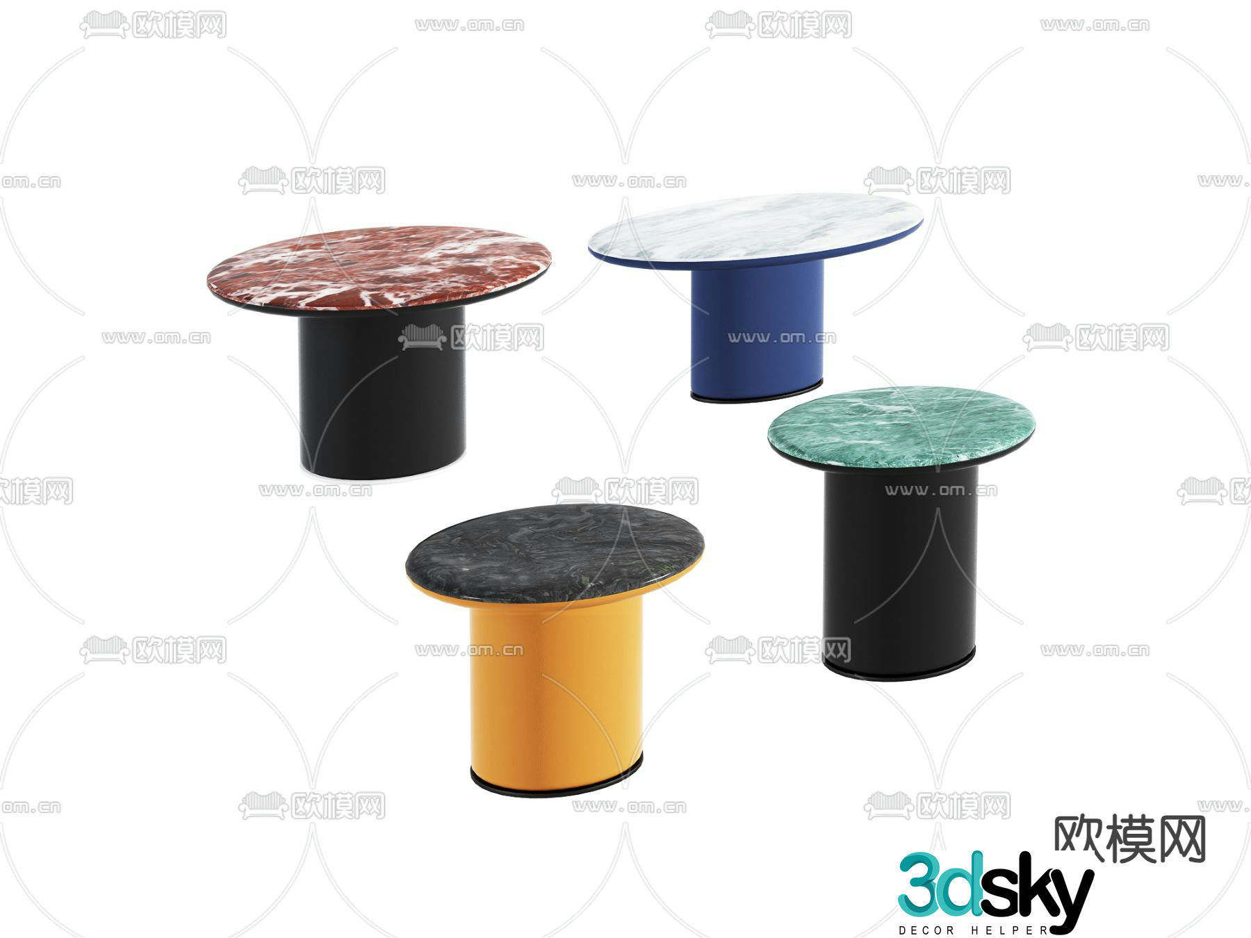 Round coffee table Round table 3D model