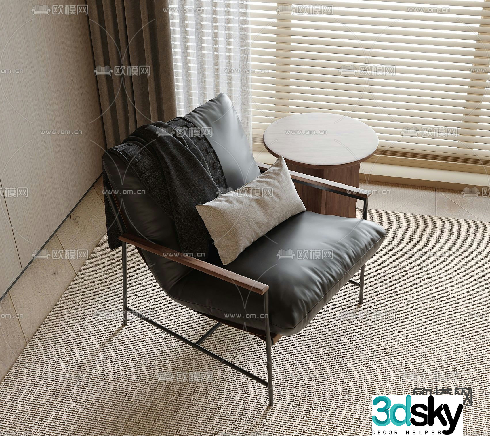 Modern leisure chair chair 3d model