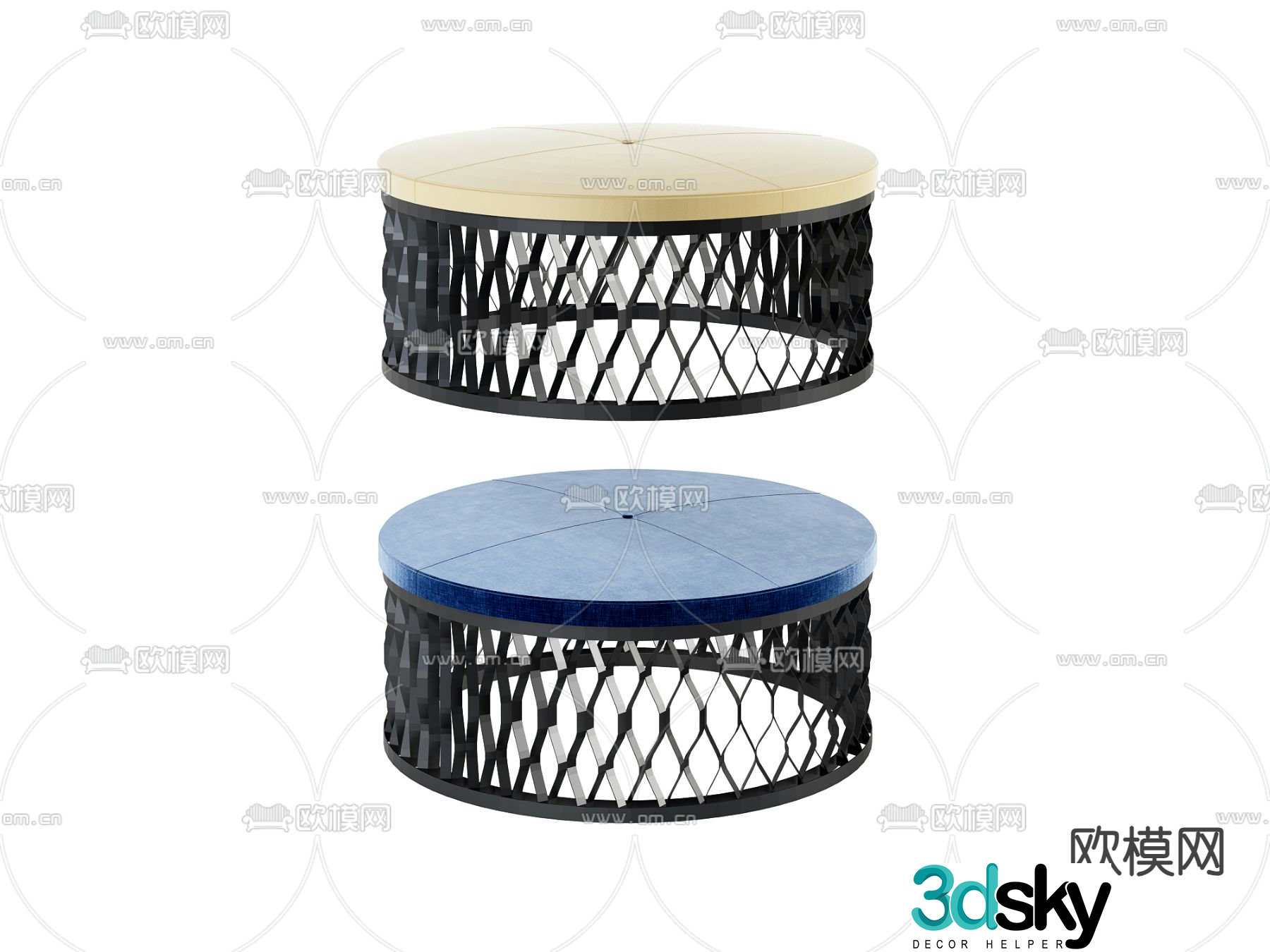 Round coffee table 3d model