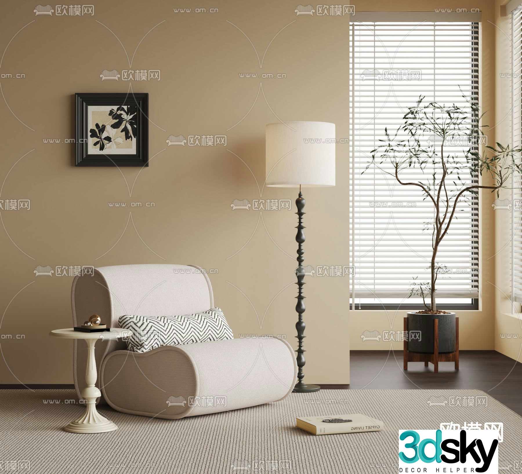 Modern leisure sofa sofa chair 3d model