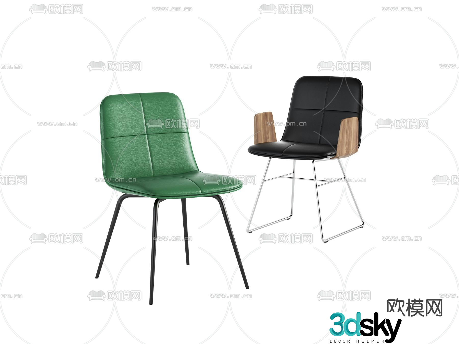 Modern seat single chair 3d model