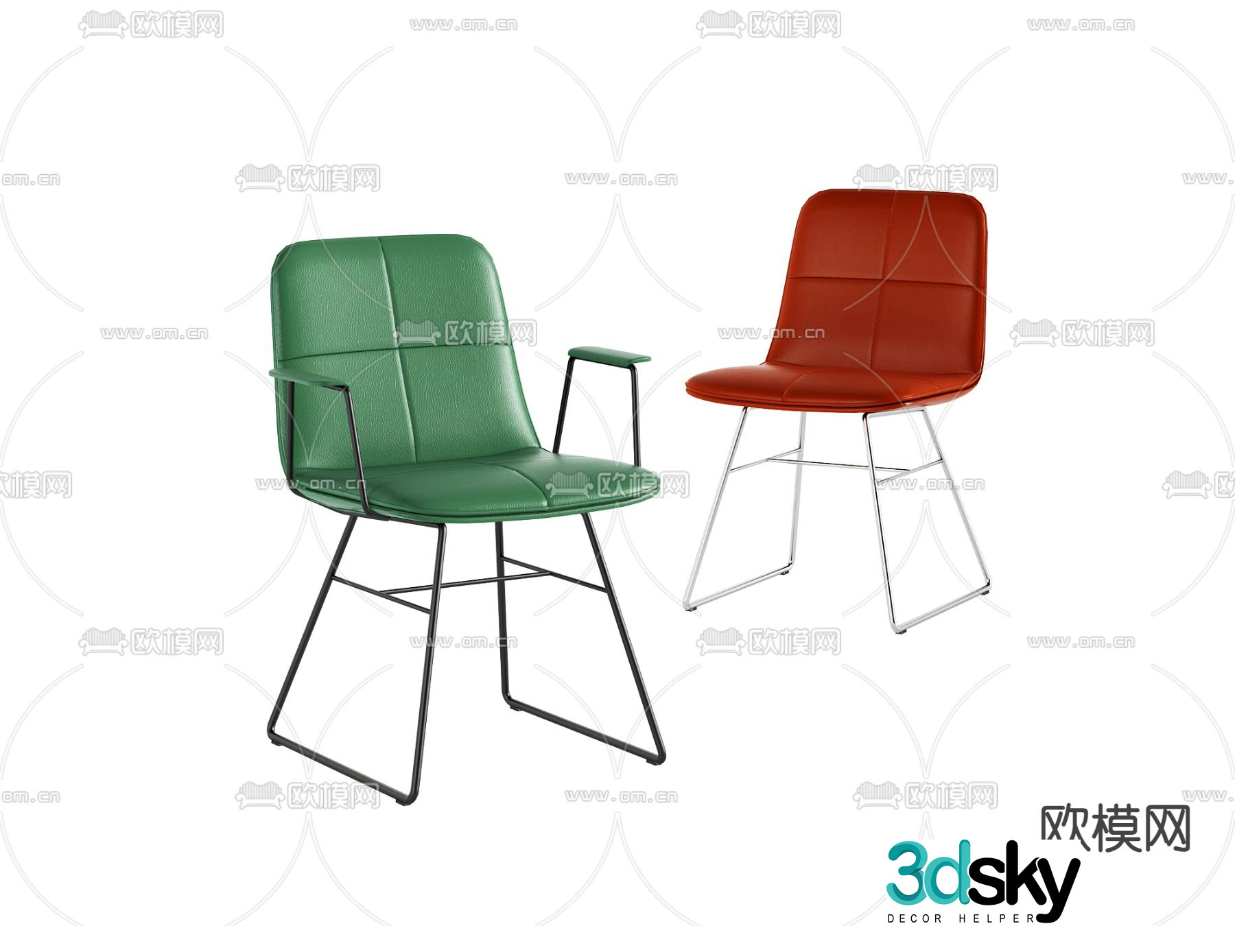 Modern seat single chair 3d model