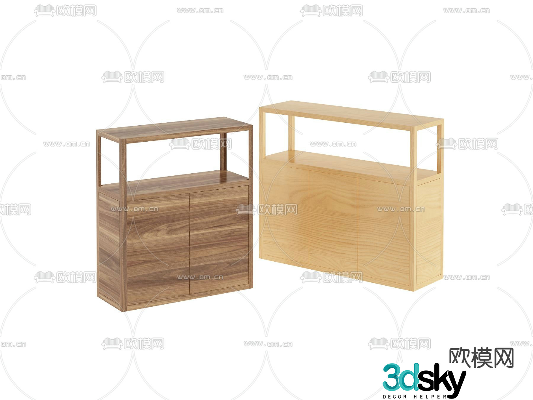 Modern storage cabinet side cabinet 3D model