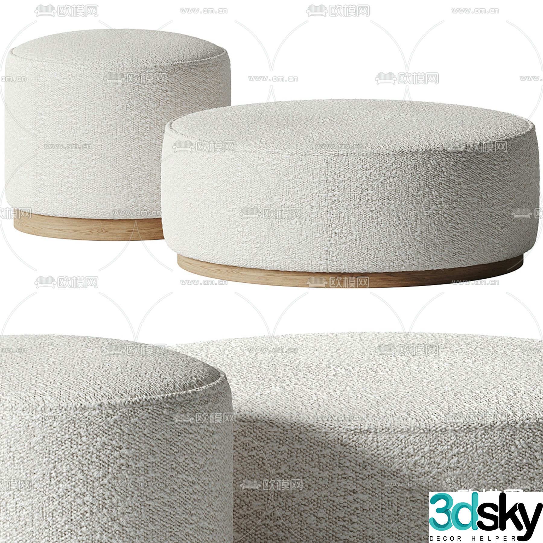 Stool sofa stool 3d model