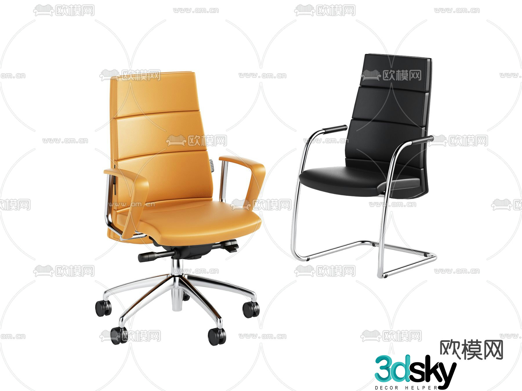 Office chair staff chair shift chair 3d model